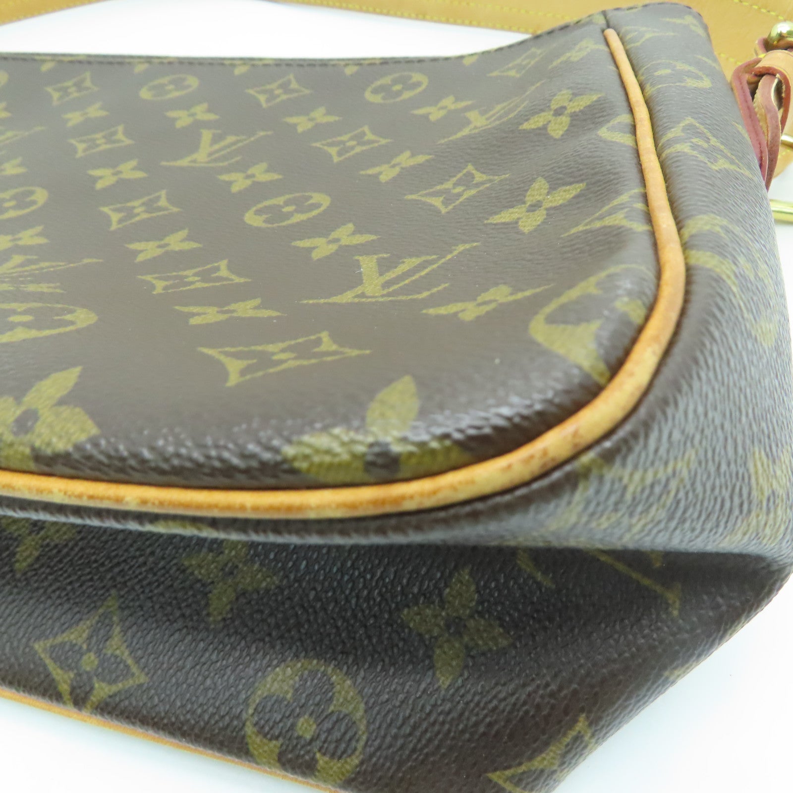 LOUIS VUITTON Monogram Viva Cite GM Gold Buckle Hand Bag / Shoulder Bag Brown