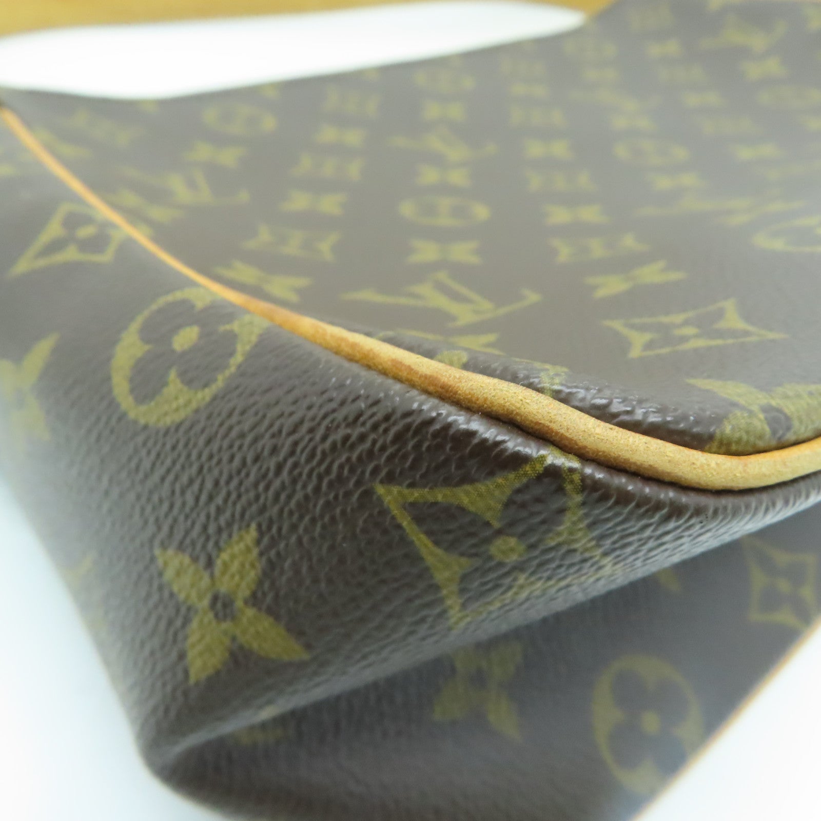 LOUIS VUITTON Monogram Viva Cite GM Gold Buckle Hand Bag / Shoulder Bag Brown