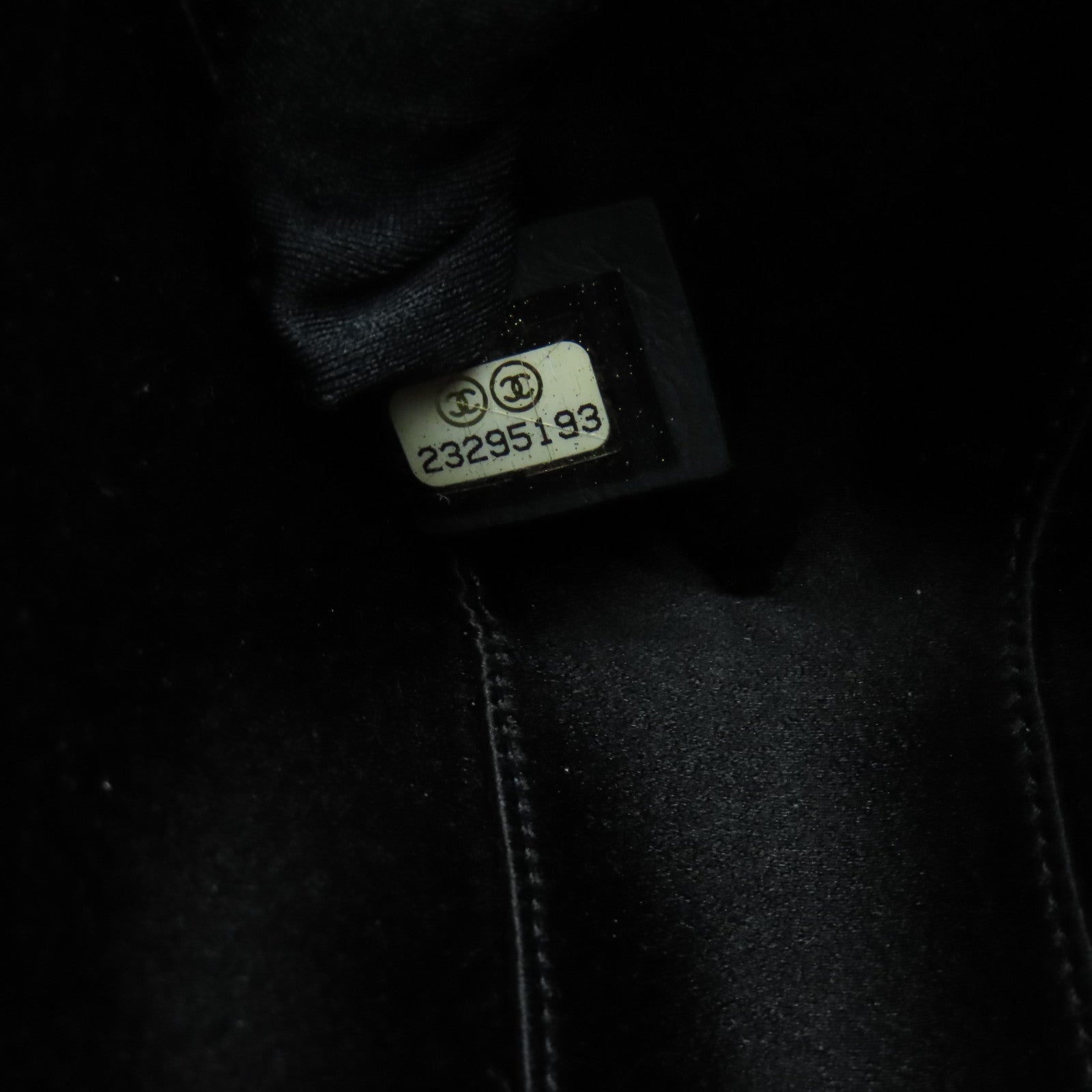 CHANEL twill sheepskin leather Chain Shoulder chain shoulder bag black