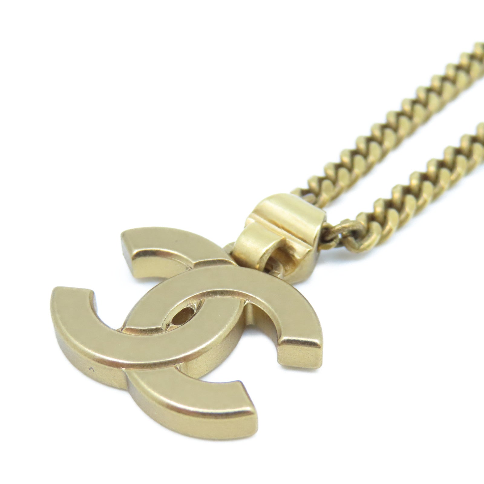 CHANEL 金屬/水晶Necklace項鍊金色#40cm