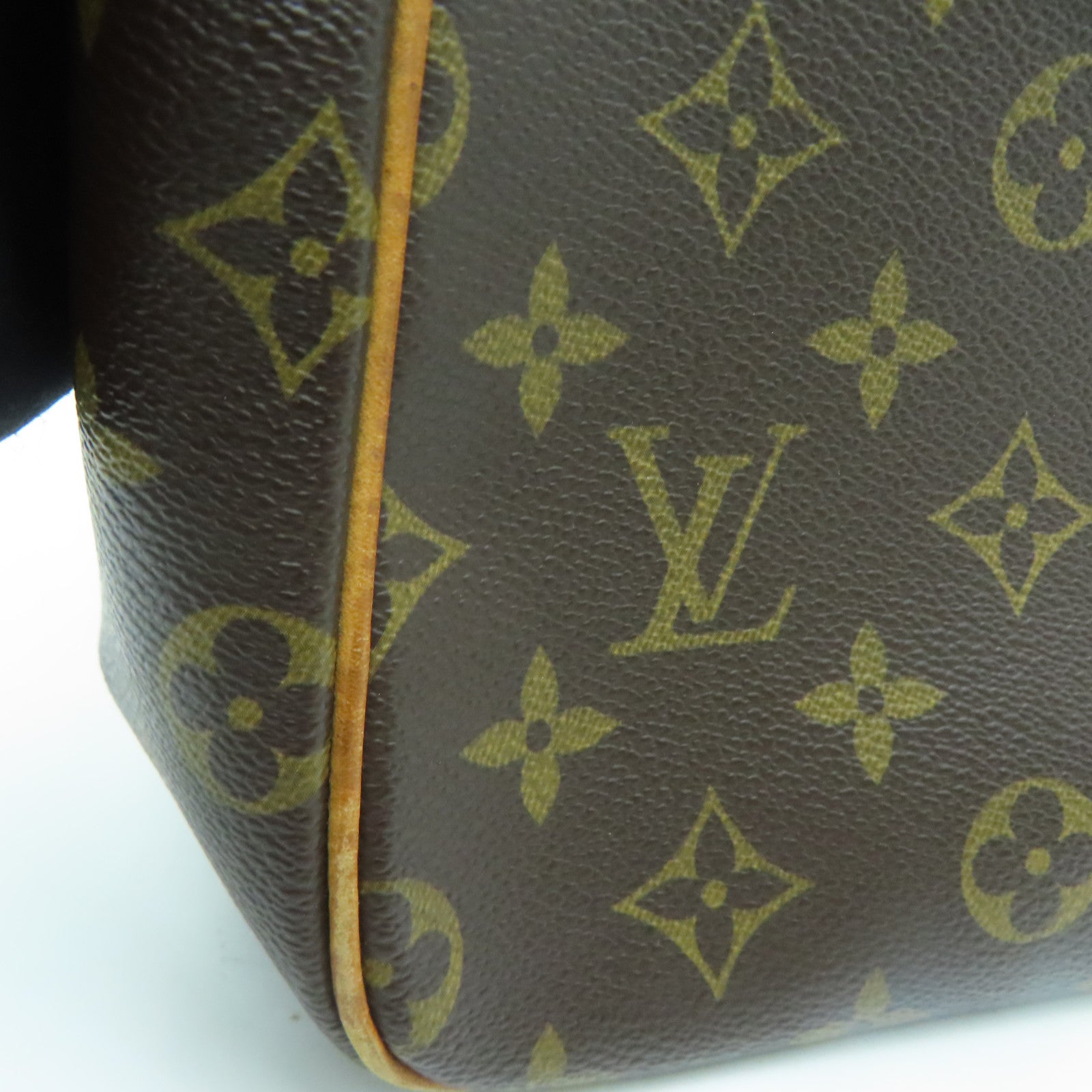 LOUIS VUITTON Monogram Viva Cite GM Gold Buckle Hand Bag / Shoulder Bag Brown