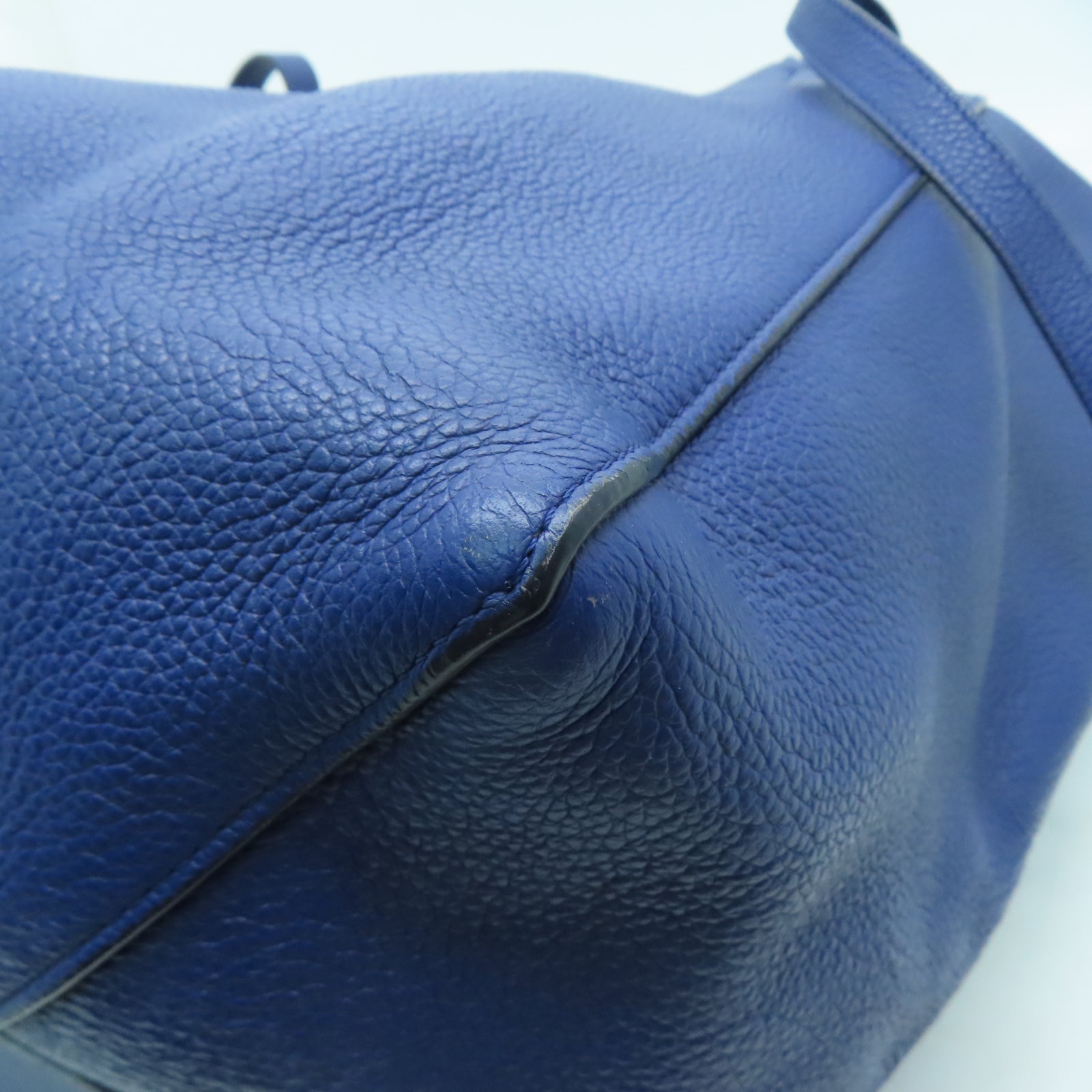 CELINE 牛皮皮革Tote Bag肩背袋藍色