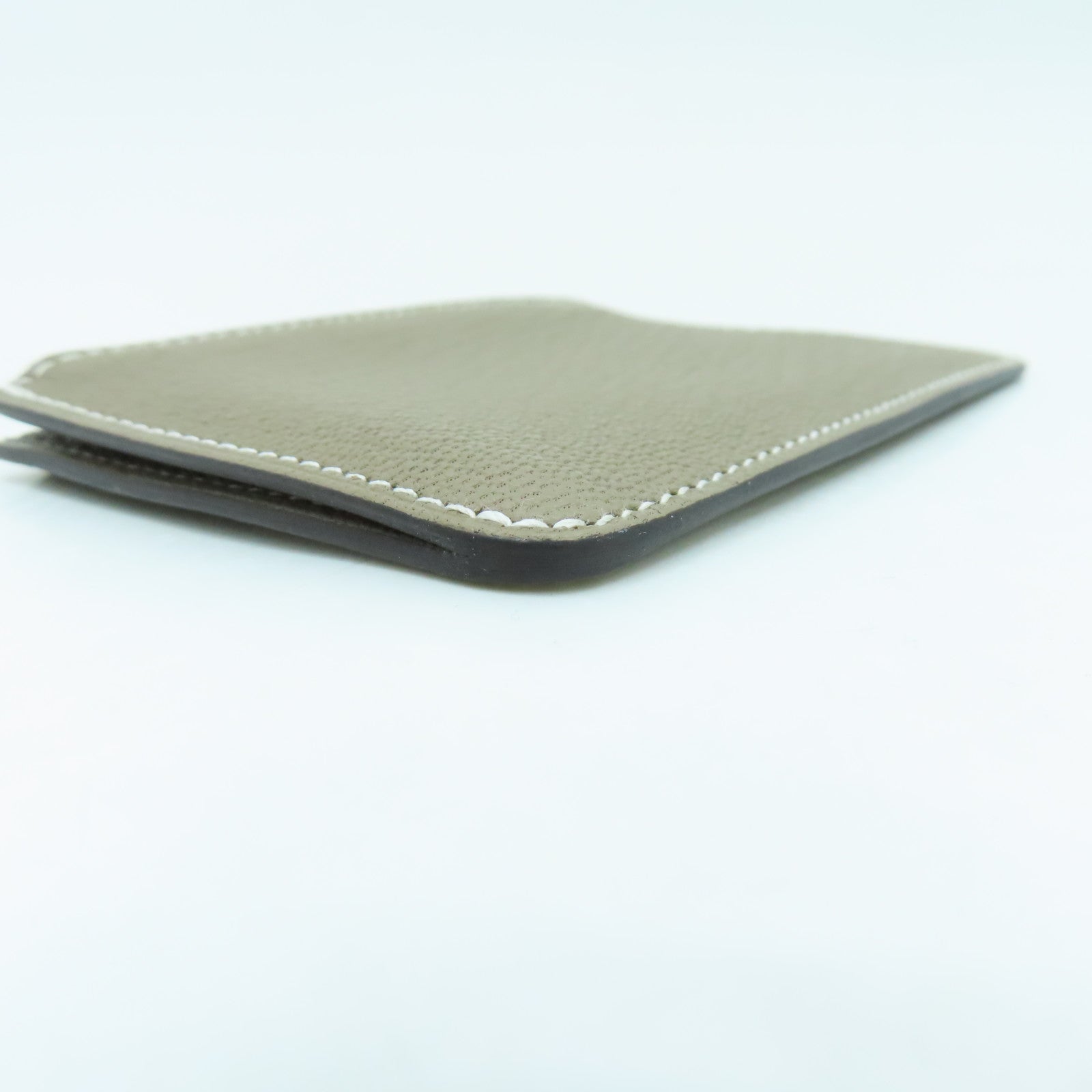 HERMES 【激減優惠】Chevre皮革Roulis Slim銀扣錢包大象灰