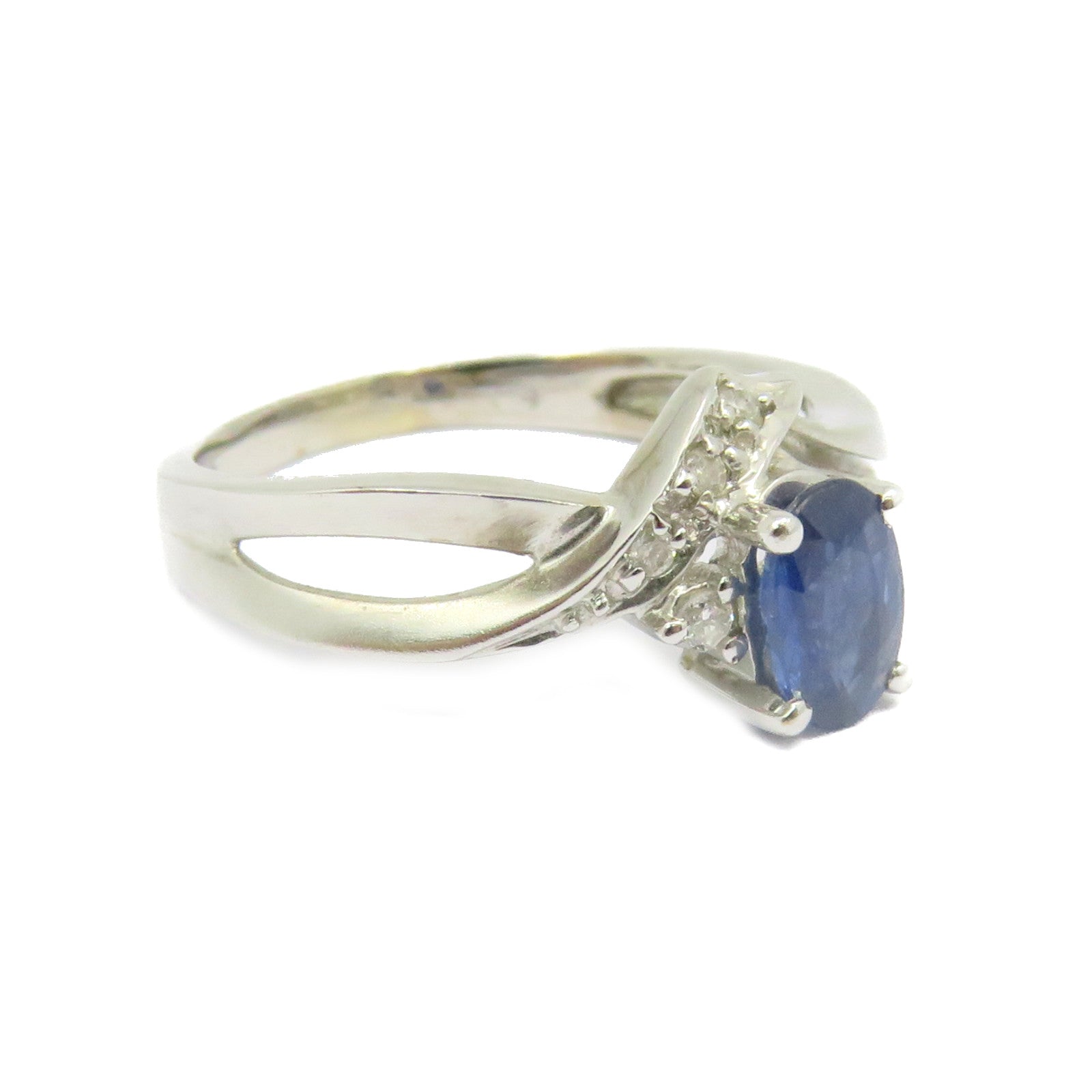 JEWELRY 【激減優惠】18K白金Sapphire Ring藍寶石戒指US#5.25