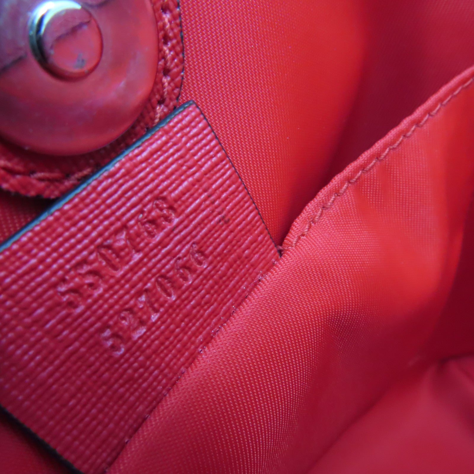 GUCCI 塗層帆布Hand Bag手挽袋啡色/紅色