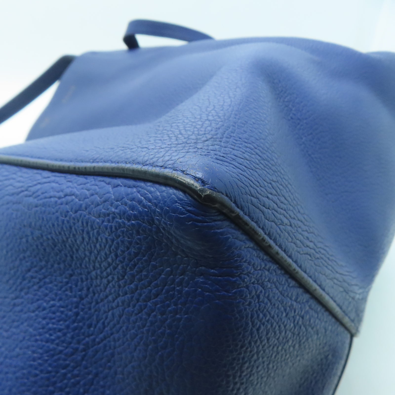 CELINE 牛皮皮革Tote Bag肩背袋藍色