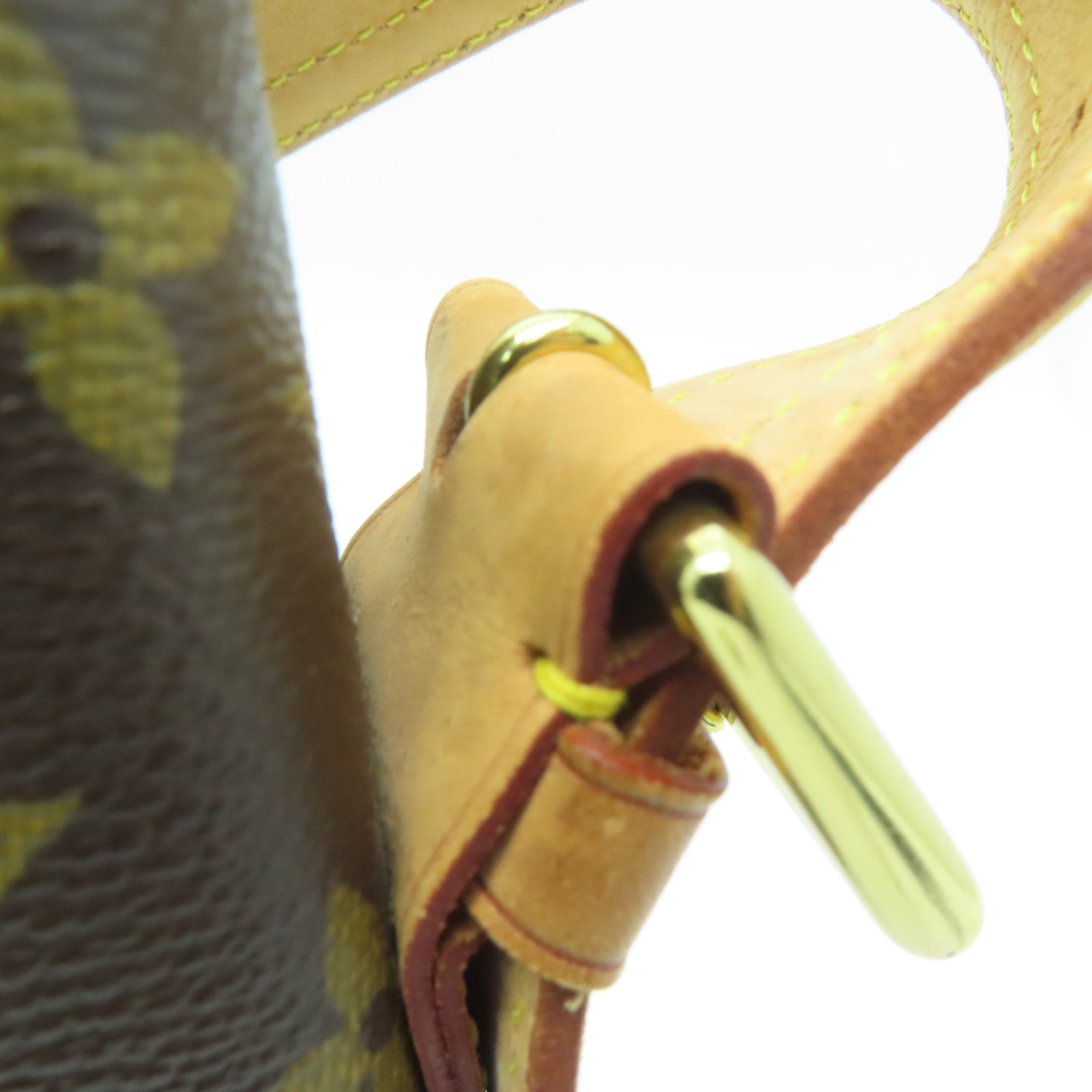 LOUIS VUITTON Monogram Viva Cite GM Gold Buckle Hand Bag / Shoulder Bag Brown
