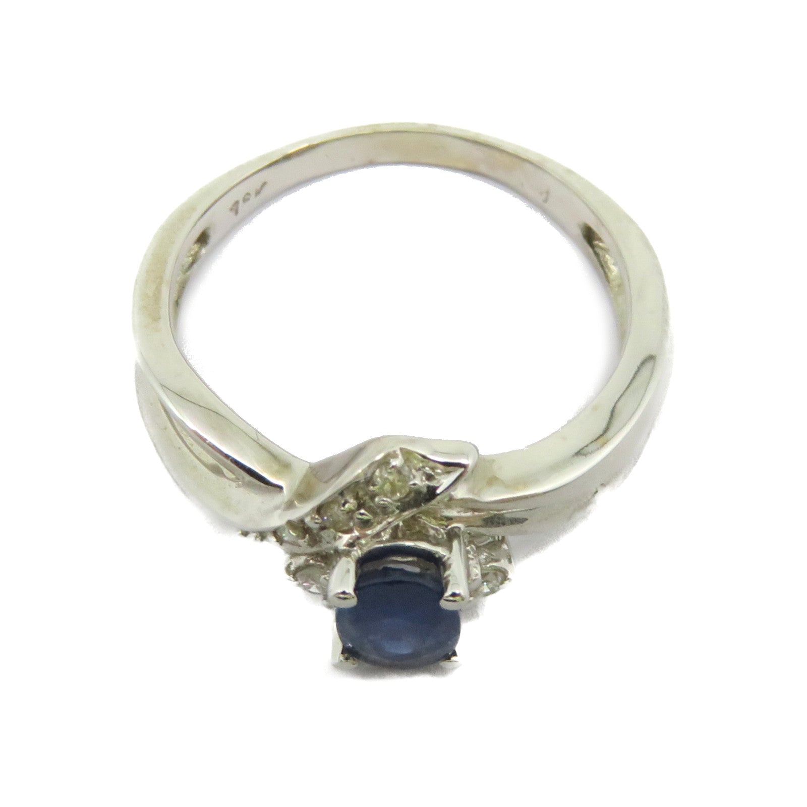 JEWELRY 【激減優惠】18K白金Sapphire Ring藍寶石戒指US#5.25