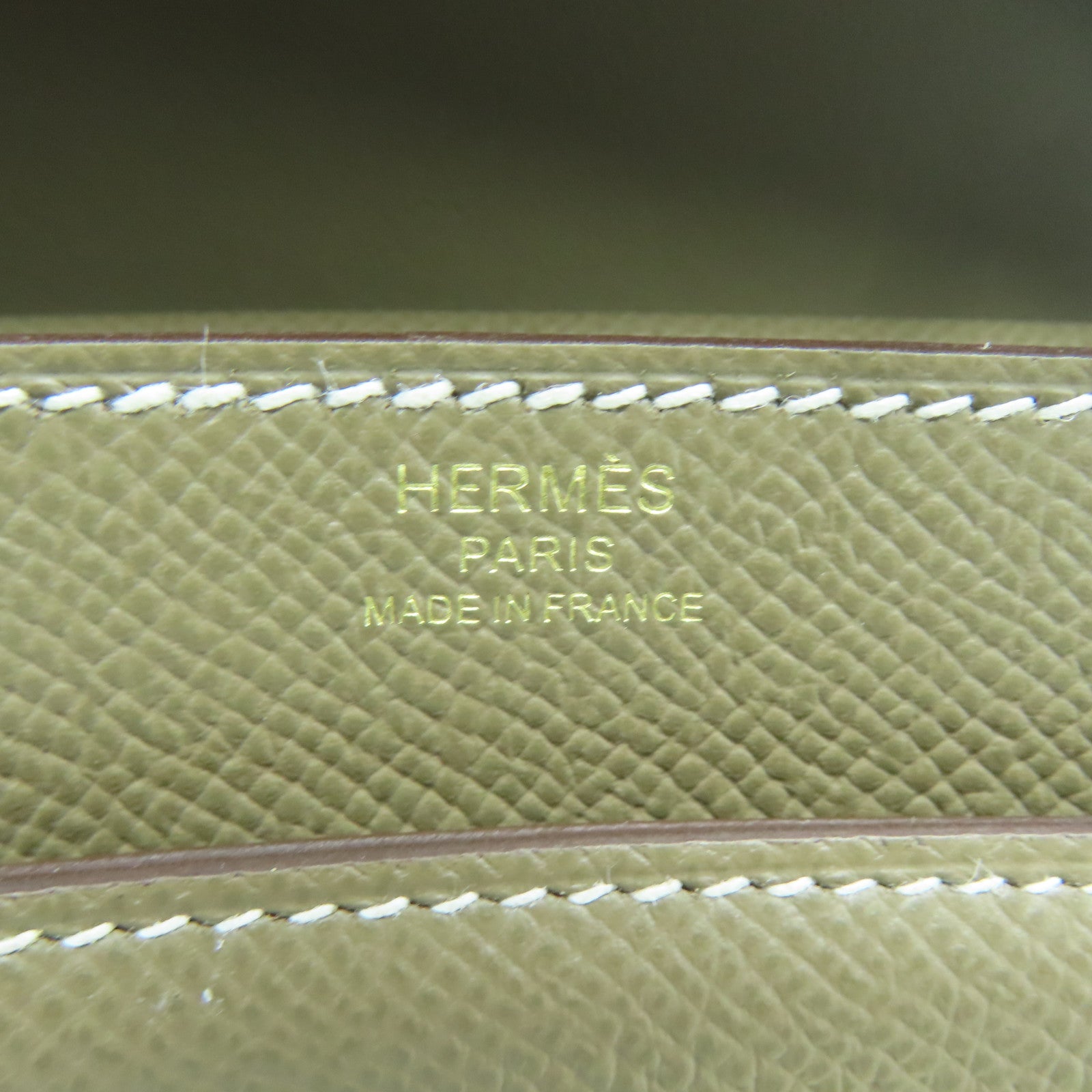 HERMES Epsom皮革Verrou 23金扣肩背袋大象灰色