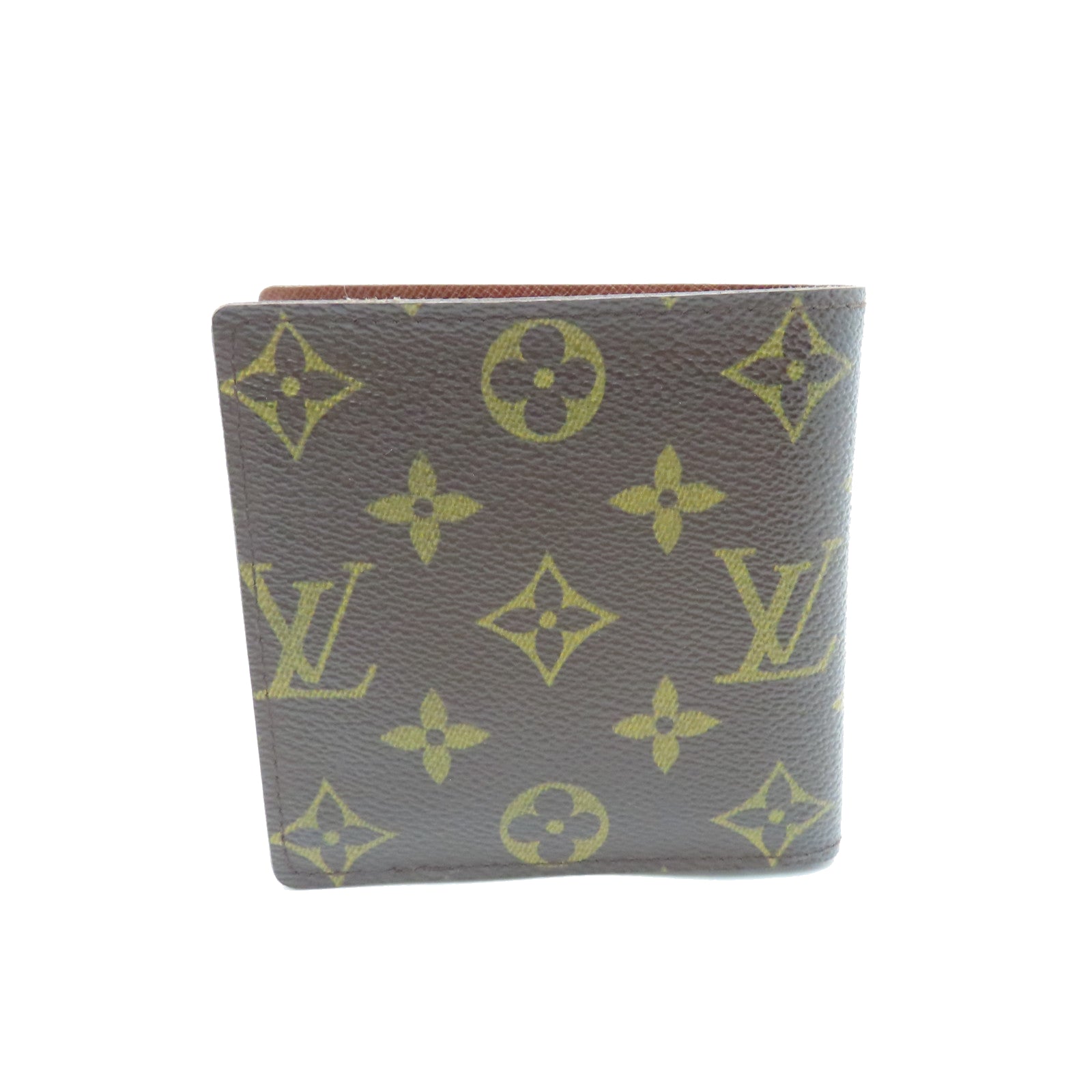 LOUIS VUITTON Monogram Multiple Wallet Gold Buckle Wallet Brown