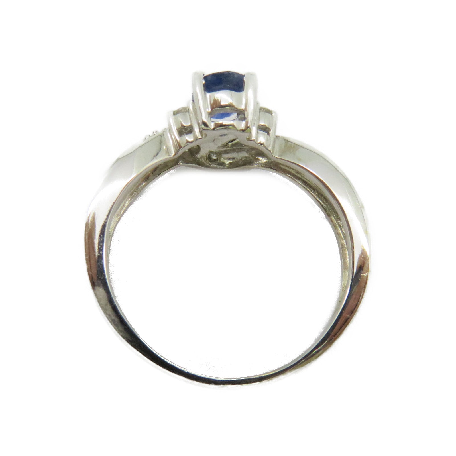 JEWELRY 【激減優惠】18K白金Sapphire Ring藍寶石戒指US#5.25