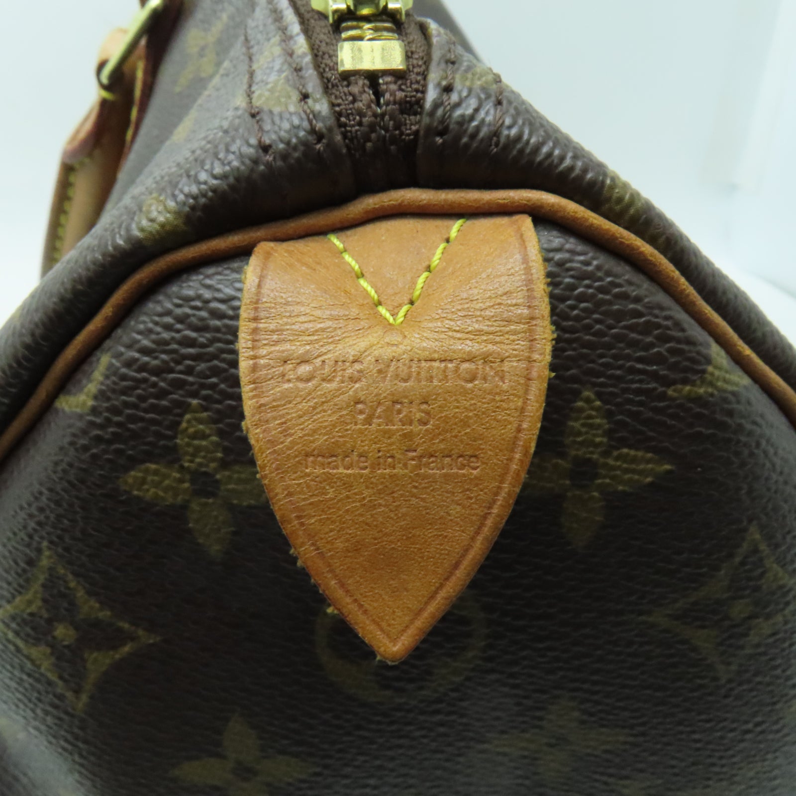 LOUIS VUITTON Monogram Speedy 35金扣手挽袋啡色