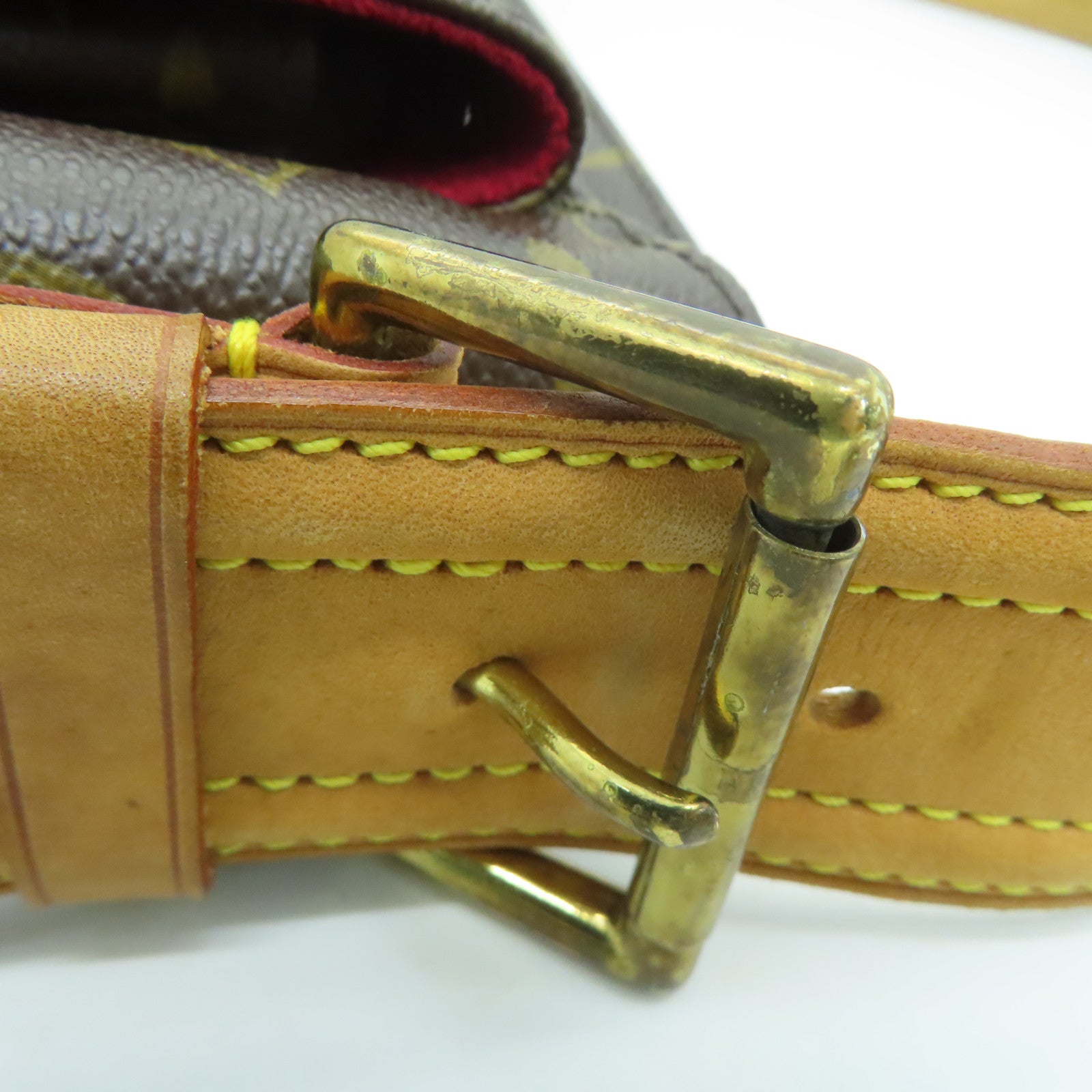 LOUIS VUITTON Monogram Viva Cite GM Gold Buckle Hand Bag / Shoulder Bag Brown