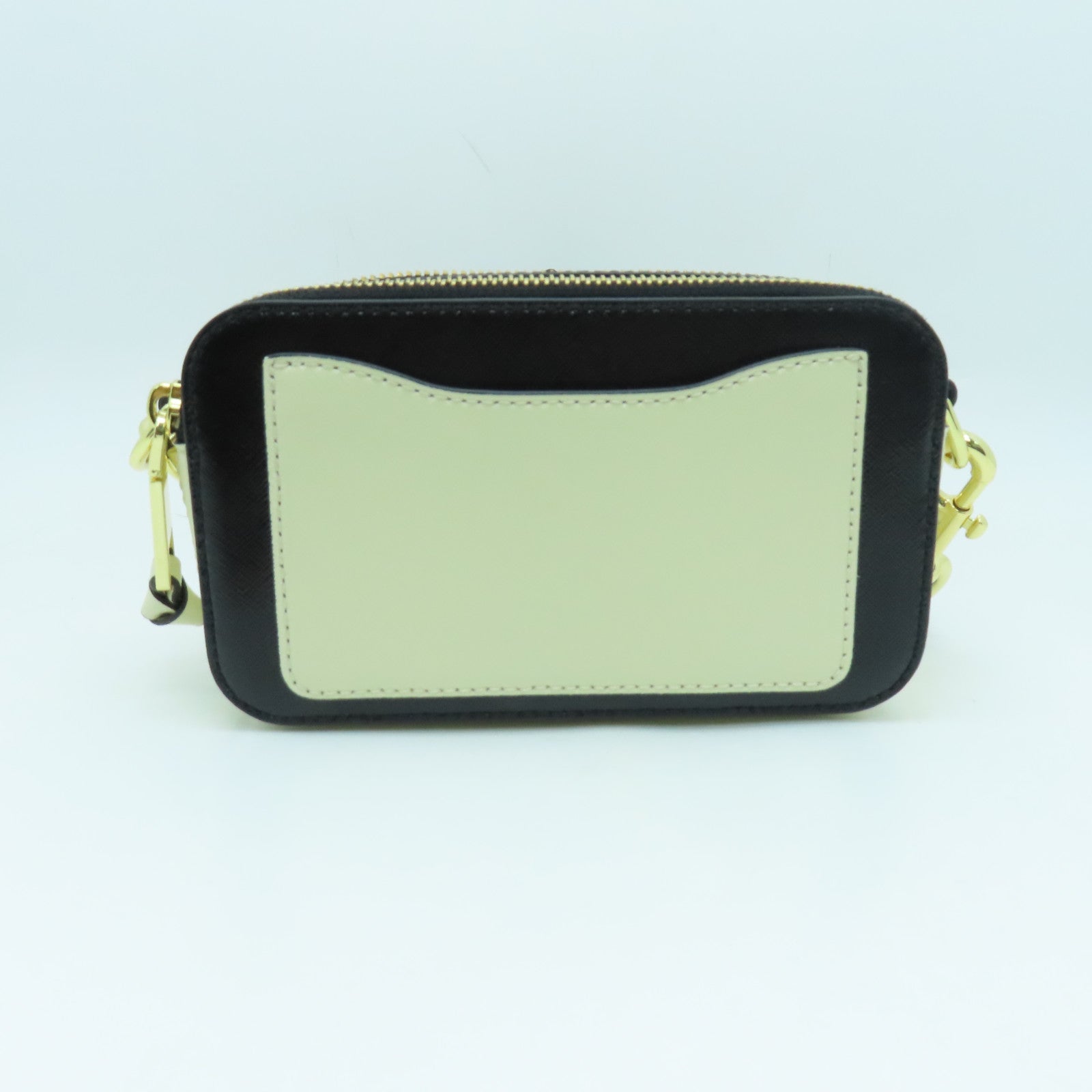 MARC JACOBS PVC Shoulder Bag金扣鏈帶肩背袋米白色/累色