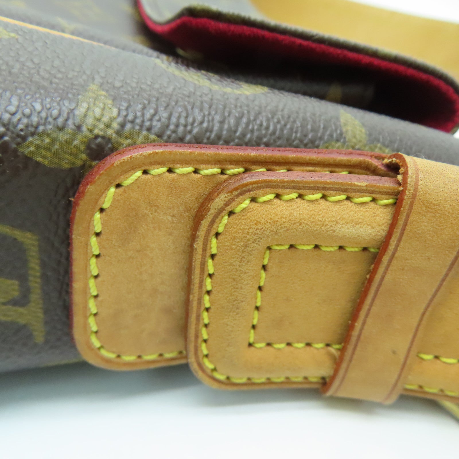 LOUIS VUITTON Monogram Viva Cite GM Gold Buckle Hand Bag / Shoulder Bag Brown