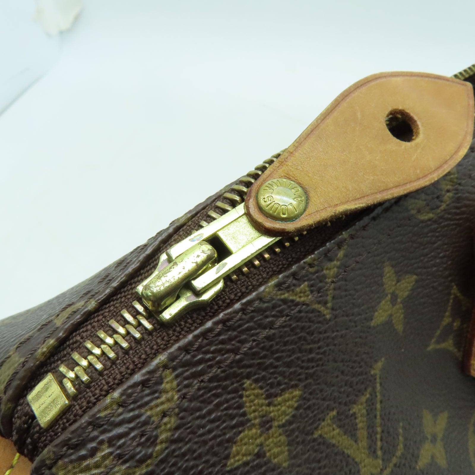 LOUIS VUITTON Monogram Speedy 35金扣手挽袋啡色