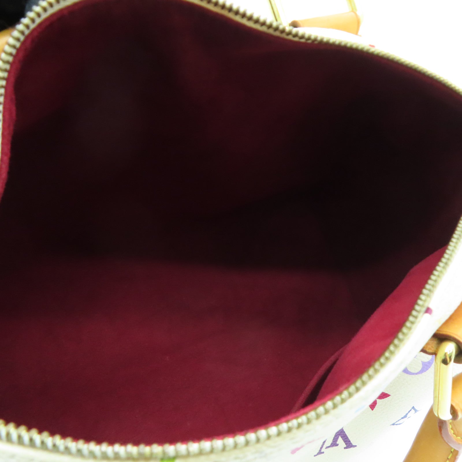 LOUIS VUITTON 【激減優惠】Monogram Multicolore Speedy 30金扣手挽袋白色彩色