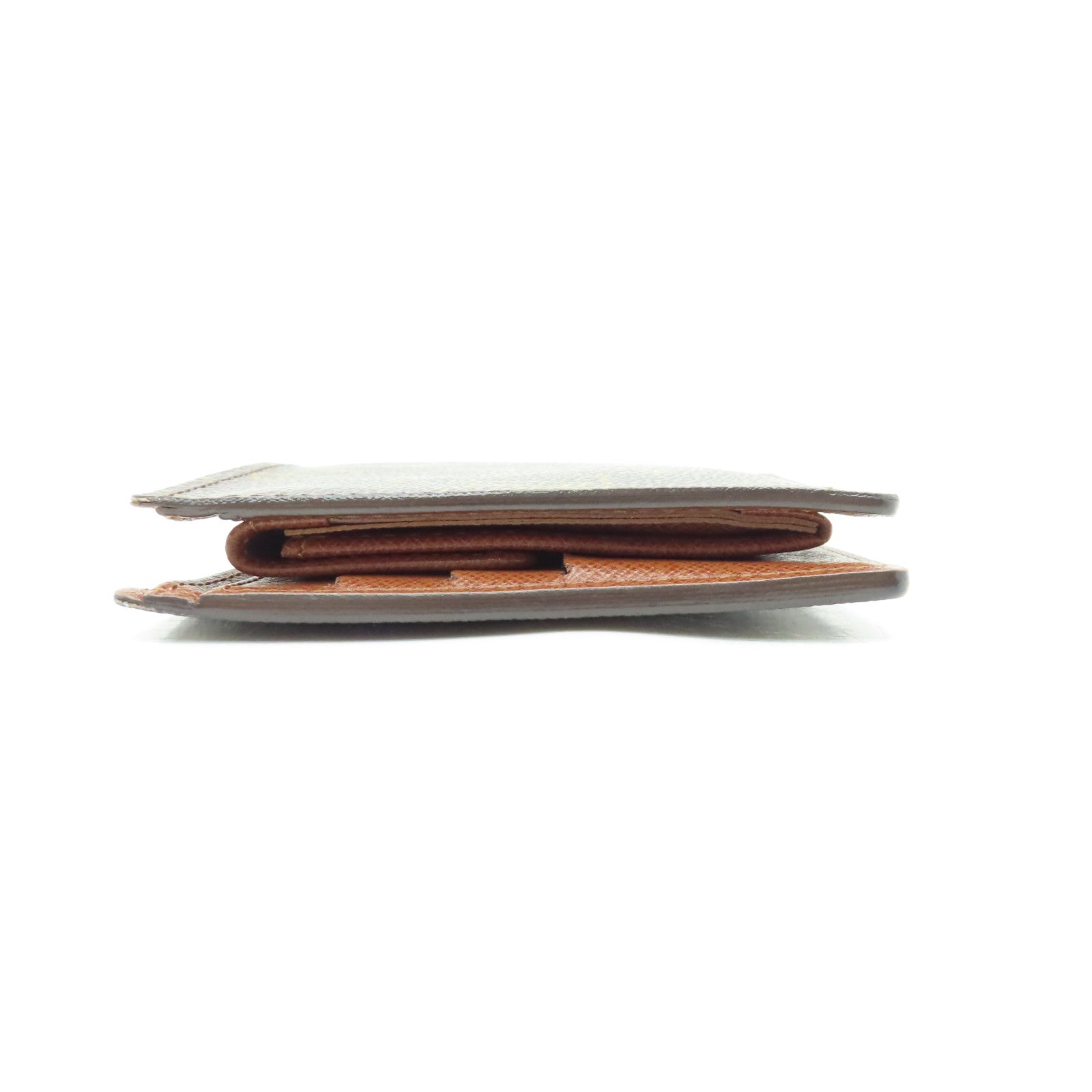 LOUIS VUITTON Monogram Multiple Wallet Gold Buckle Wallet Brown