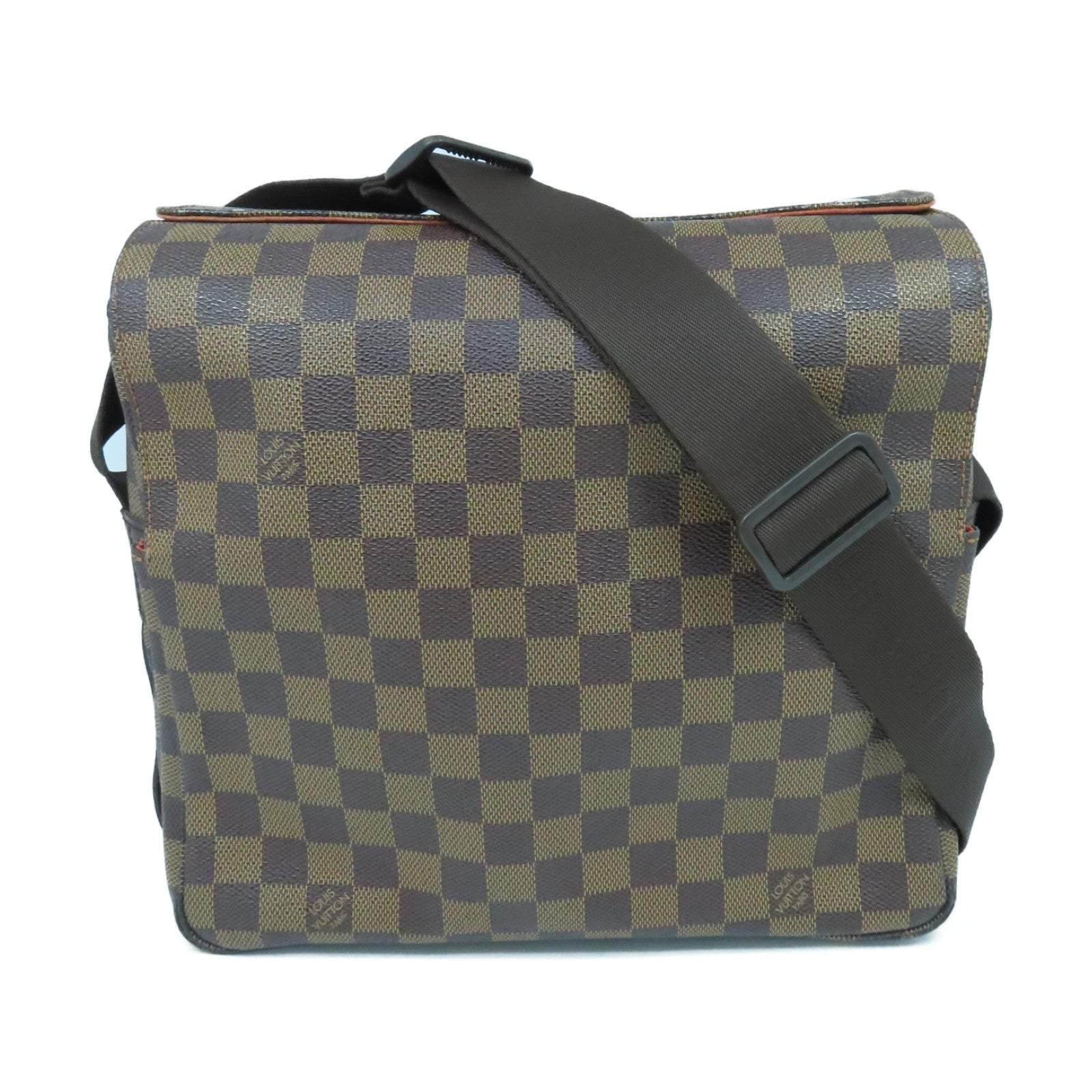 LOUIS VUITTON Damier Naviglio金扣肩背袋啡色