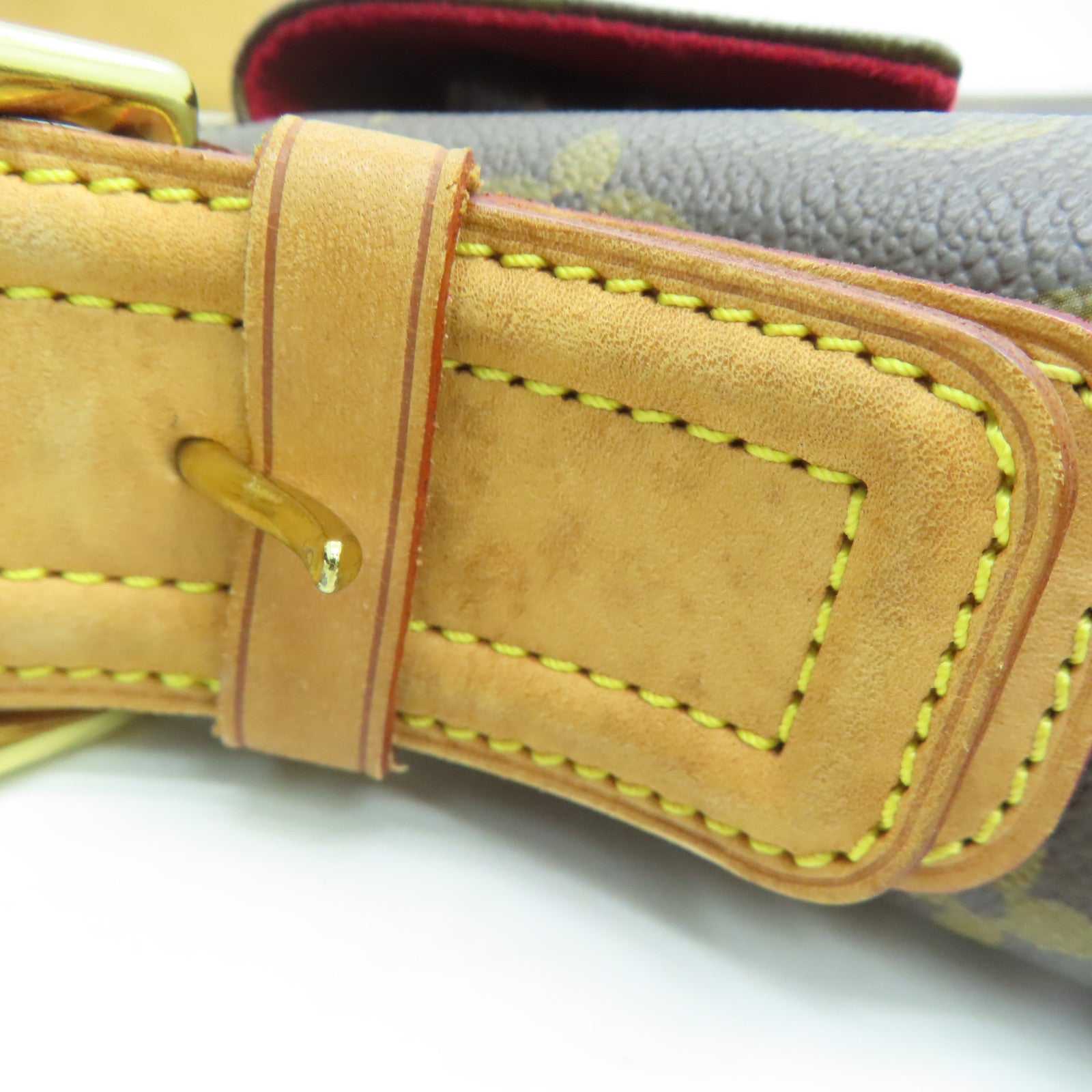 LOUIS VUITTON Monogram Viva Cite GM Gold Buckle Hand Bag / Shoulder Bag Brown