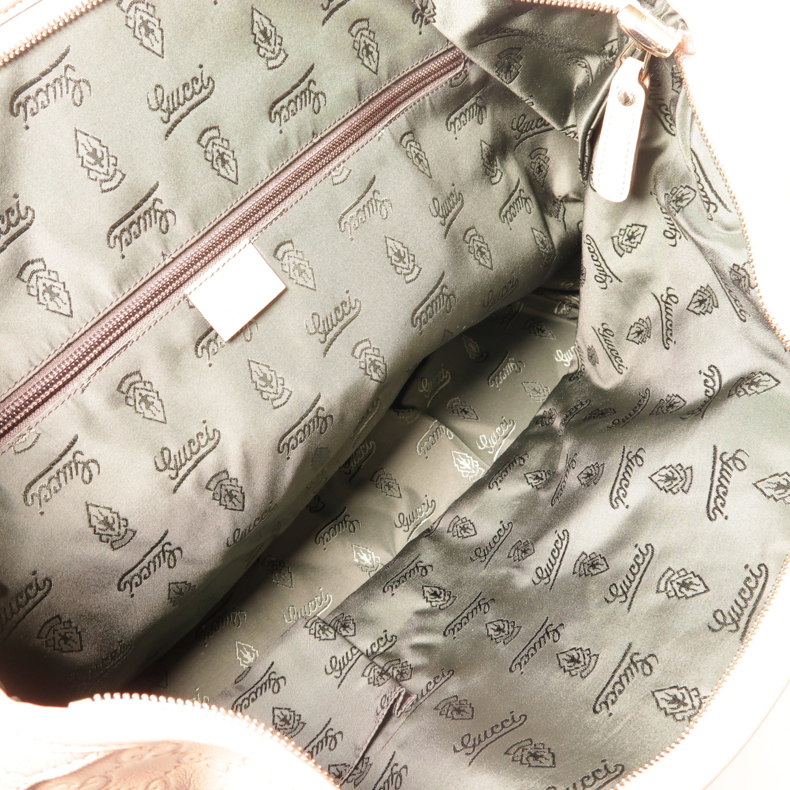 GUCCI 牛皮皮革Tote Bag金扣手挽袋粉紅色