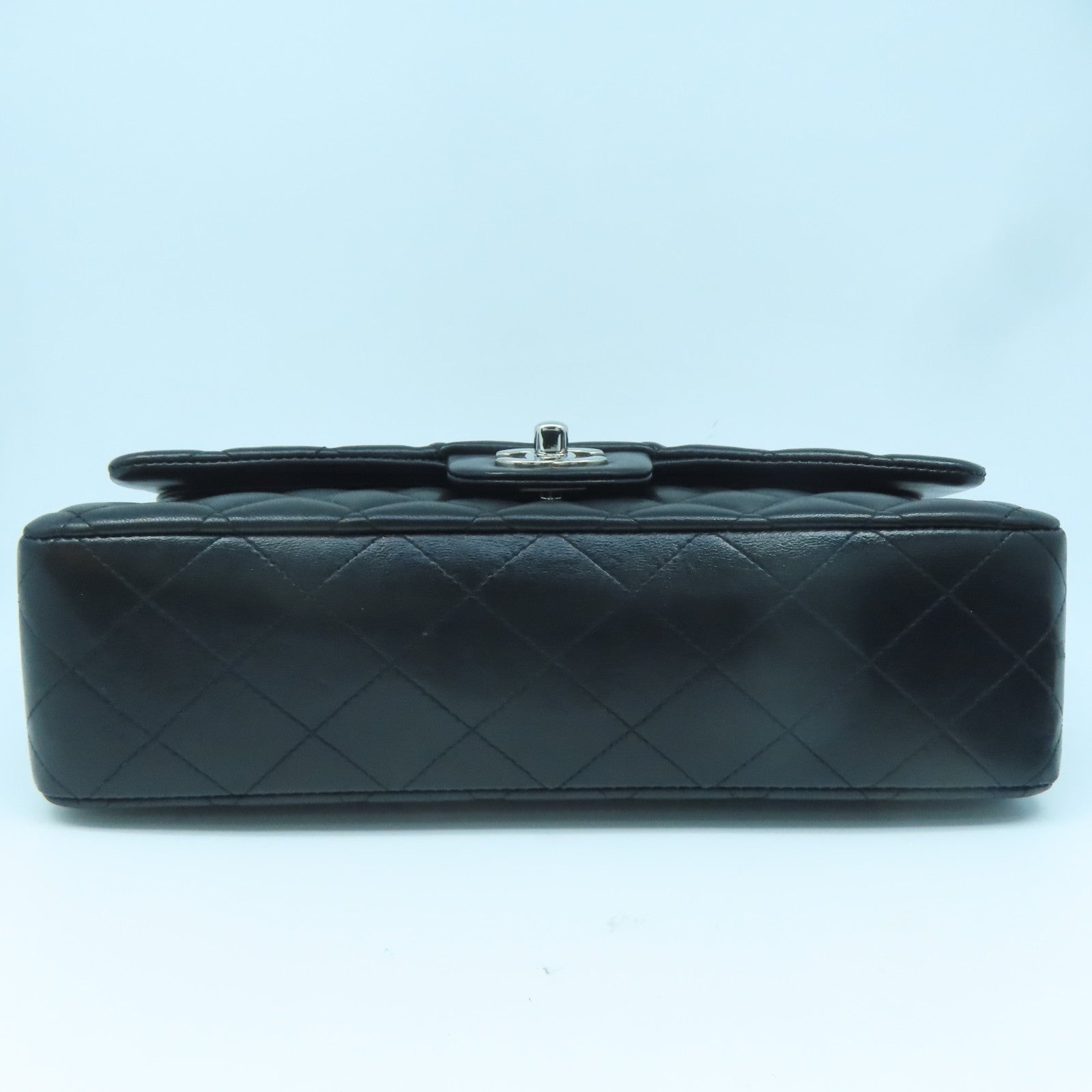CHANEL 【激減優惠】菱格羊皮皮革Chain Shoulder Bag銀扣鏈帶肩背袋黑色