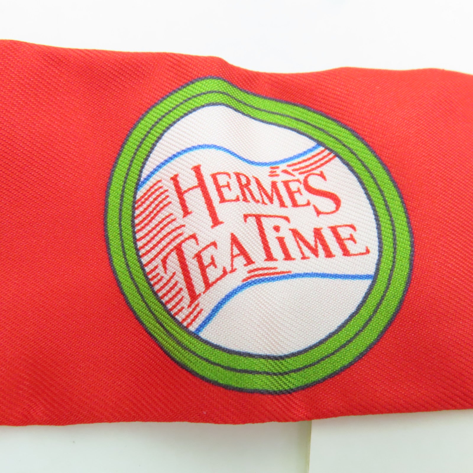 HERMES 絲質Twilly絲巾紅色/粉紅色