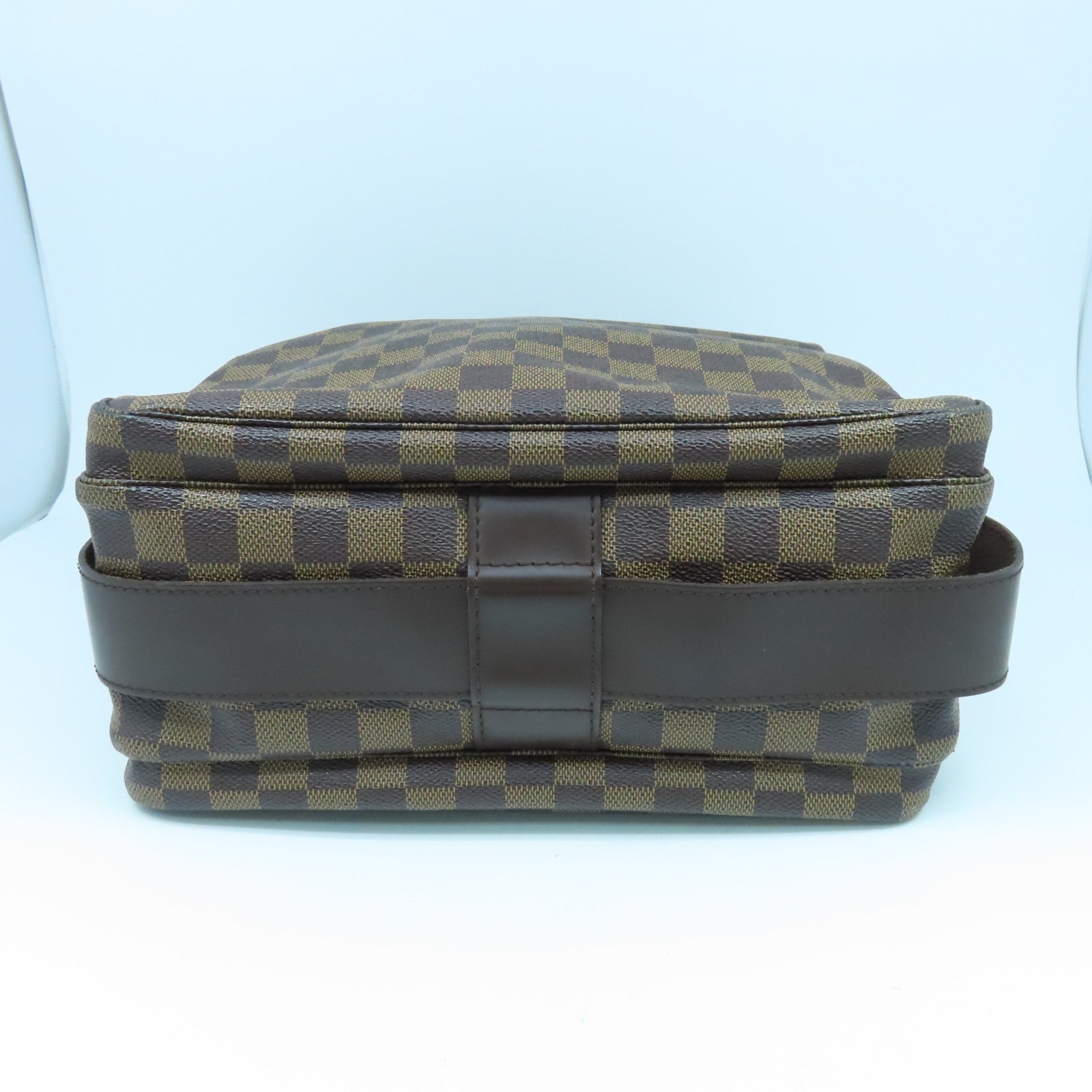 LOUIS VUITTON Damier Naviglio金扣肩背袋啡色