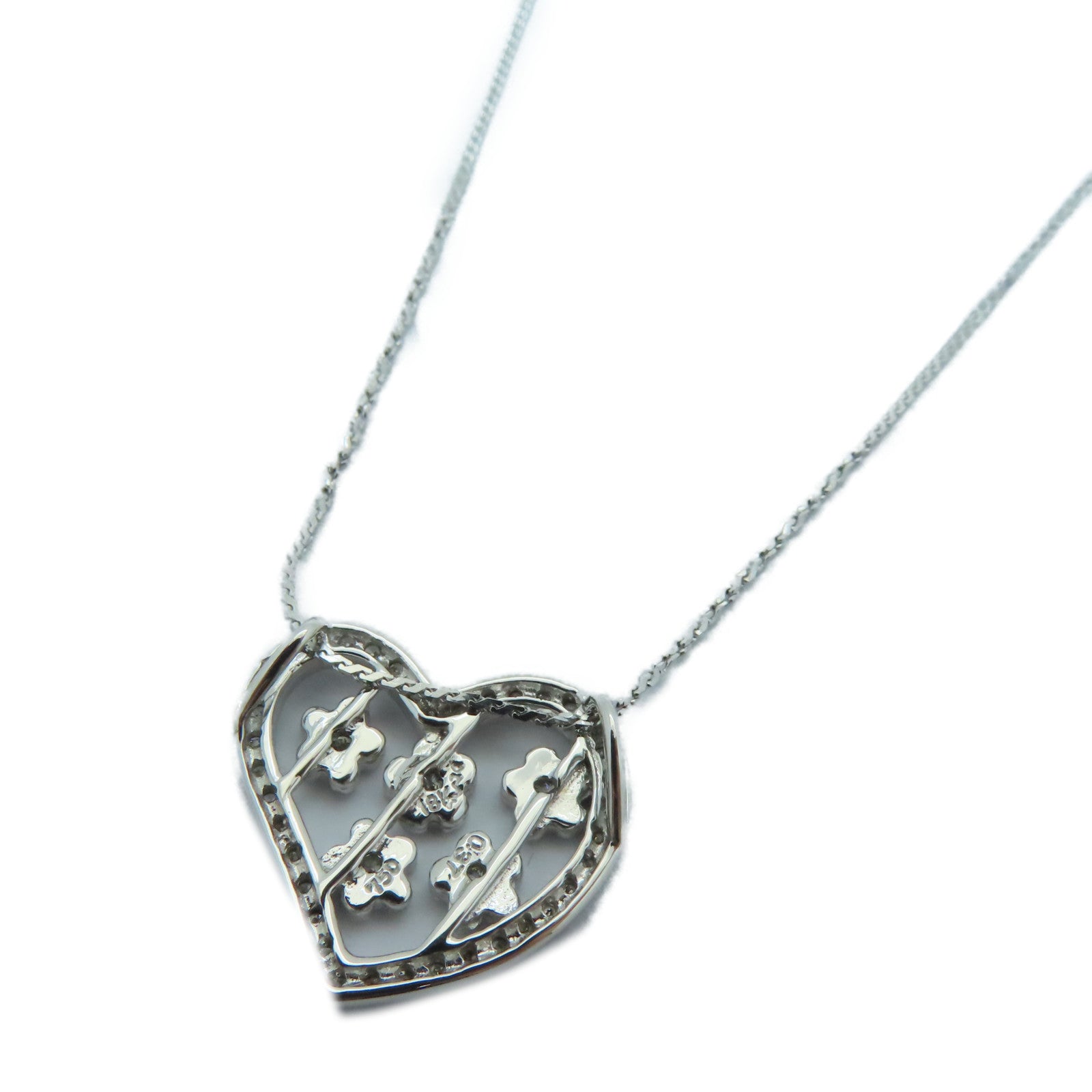 JEWELRY [Sharp Discount] 18K White Gold/925 Sterling Silver Diamond Necklace 0.37ct Diamond Necklace