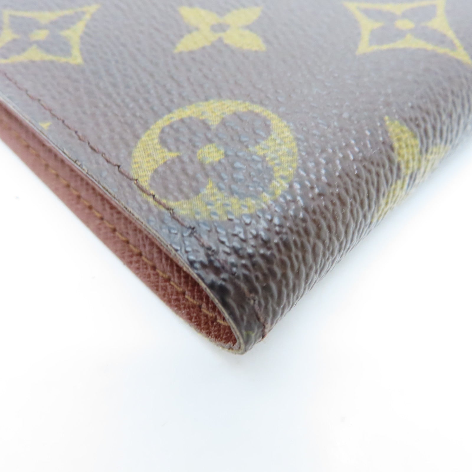 LOUIS VUITTON Monogram Multiple Wallet Gold Buckle Wallet Brown