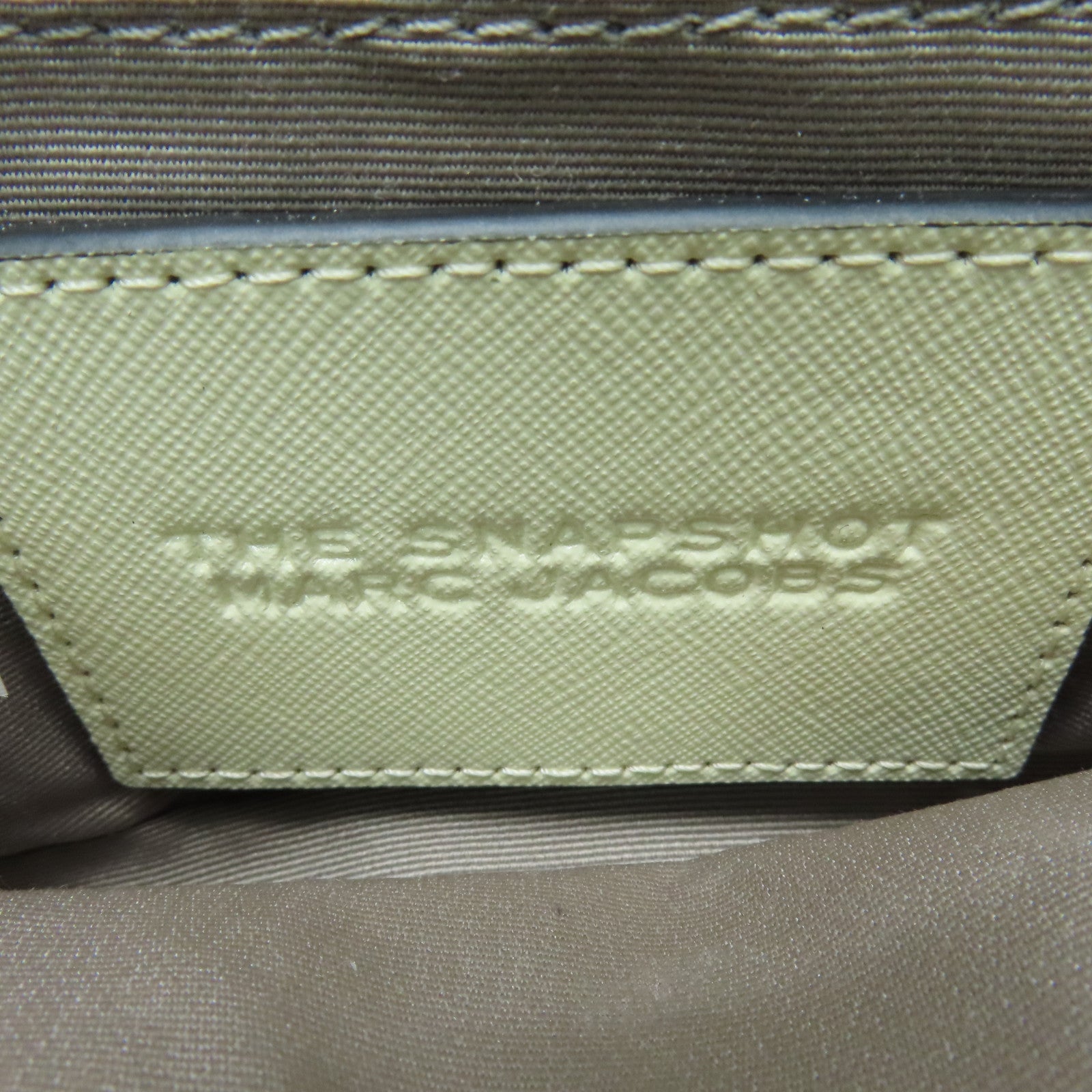 MARC JACOBS PVC Shoulder Bag金扣鏈帶肩背袋米白色/累色