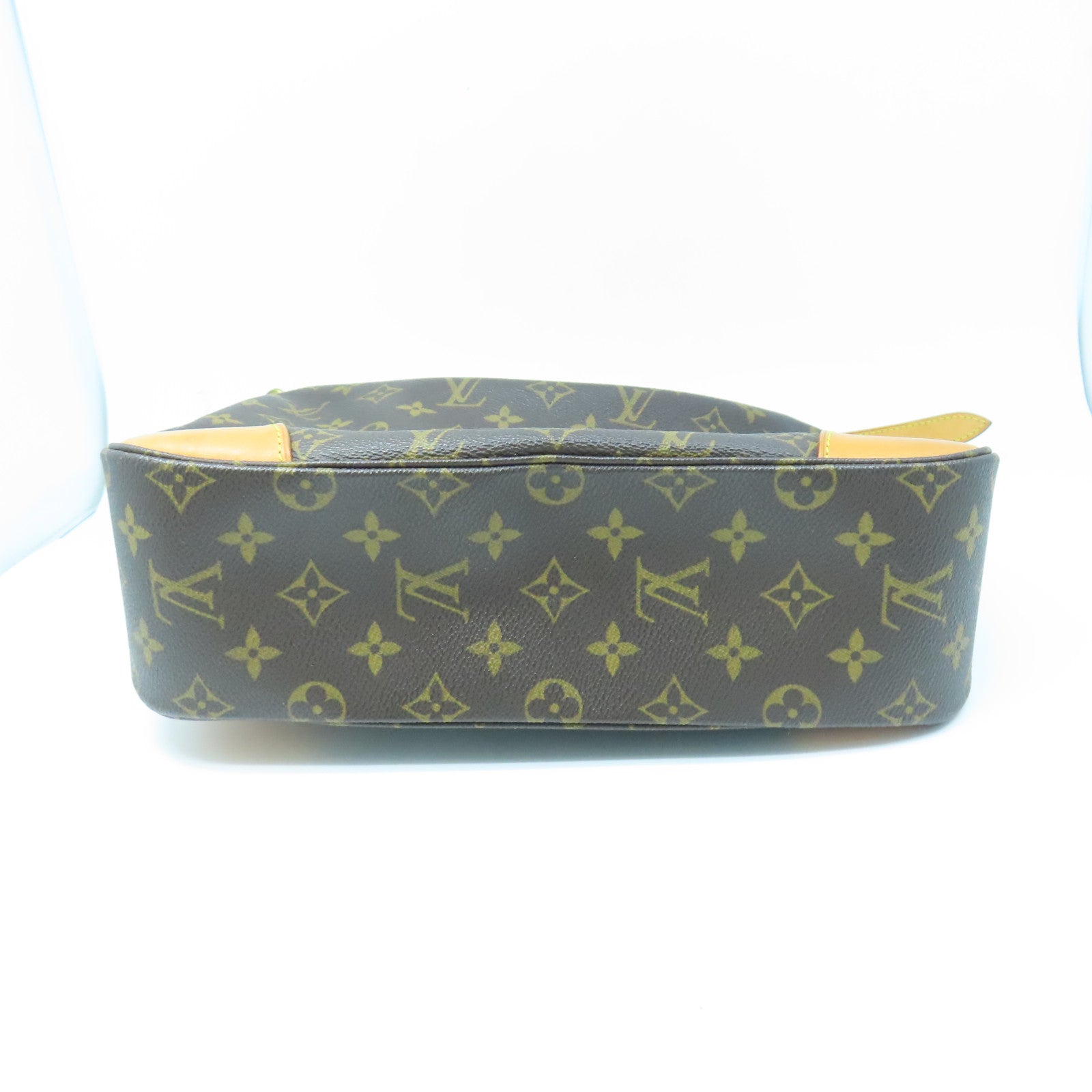 LOUIS VUITTON Monogram Boulogne Gold Buckle Shoulder Bag Brown
