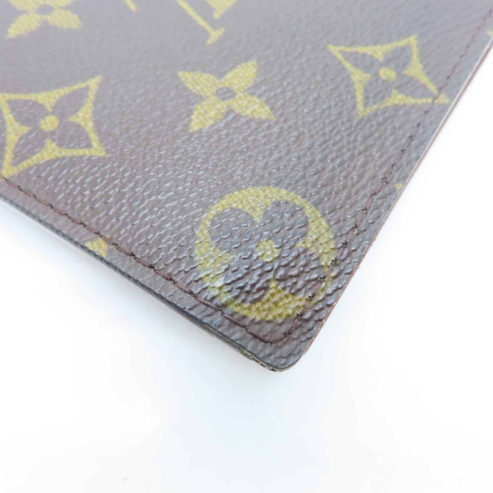 LOUIS VUITTON Monogram Multiple Wallet Gold Buckle Wallet Brown
