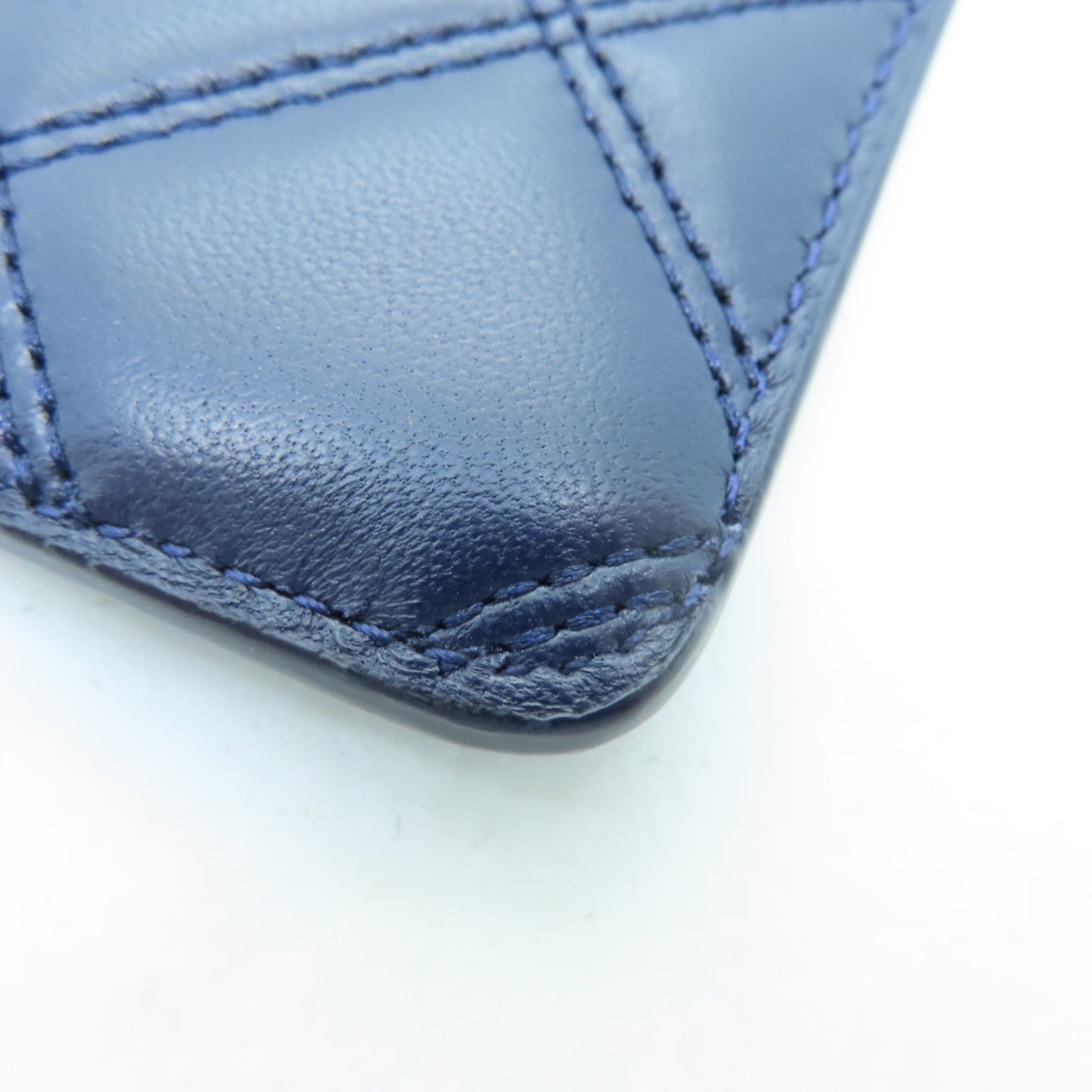 Tory Burch 牛皮皮革Card Case金扣卡片套深藍色