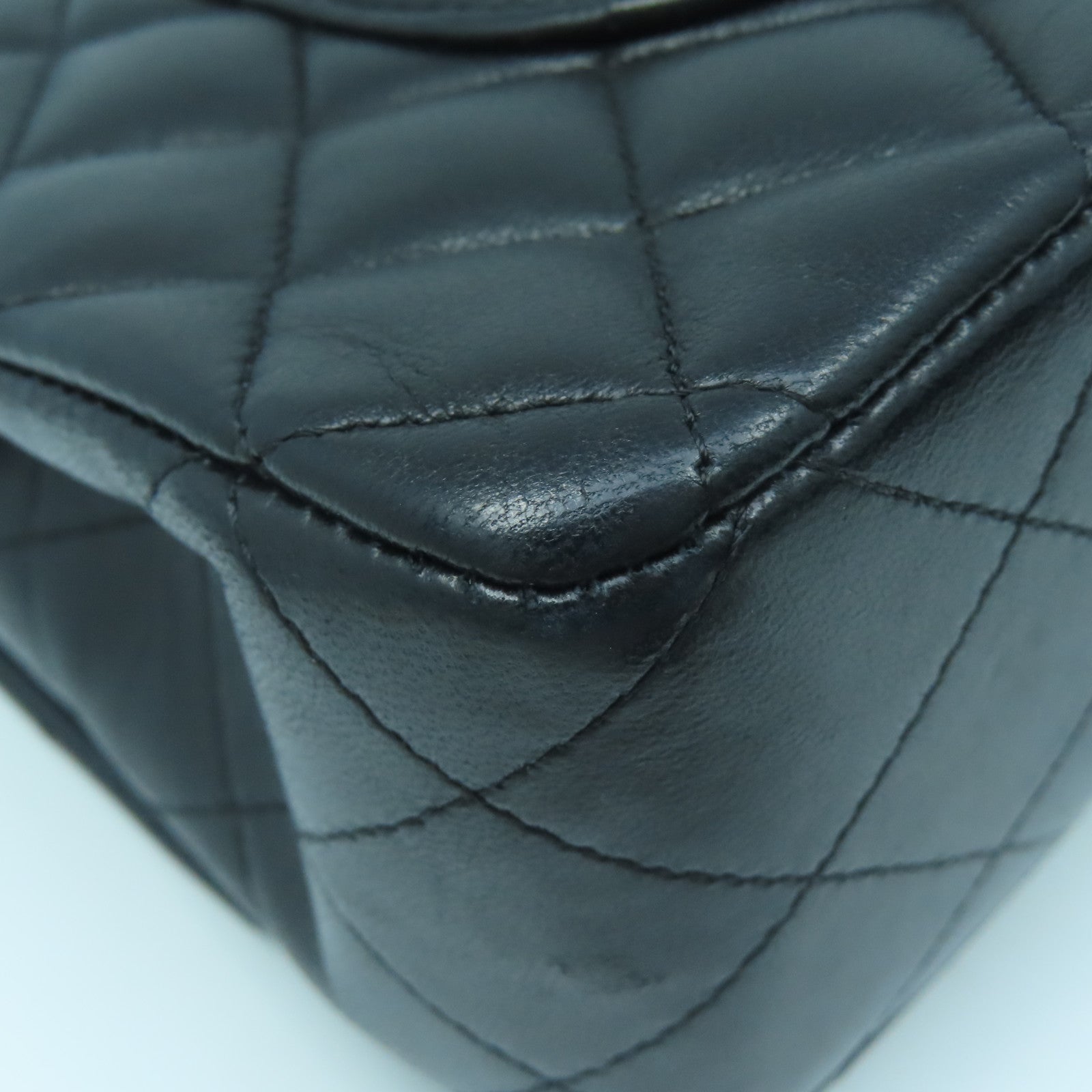 CHANEL 【激減優惠】菱格羊皮皮革Chain Shoulder Bag銀扣鏈帶肩背袋黑色
