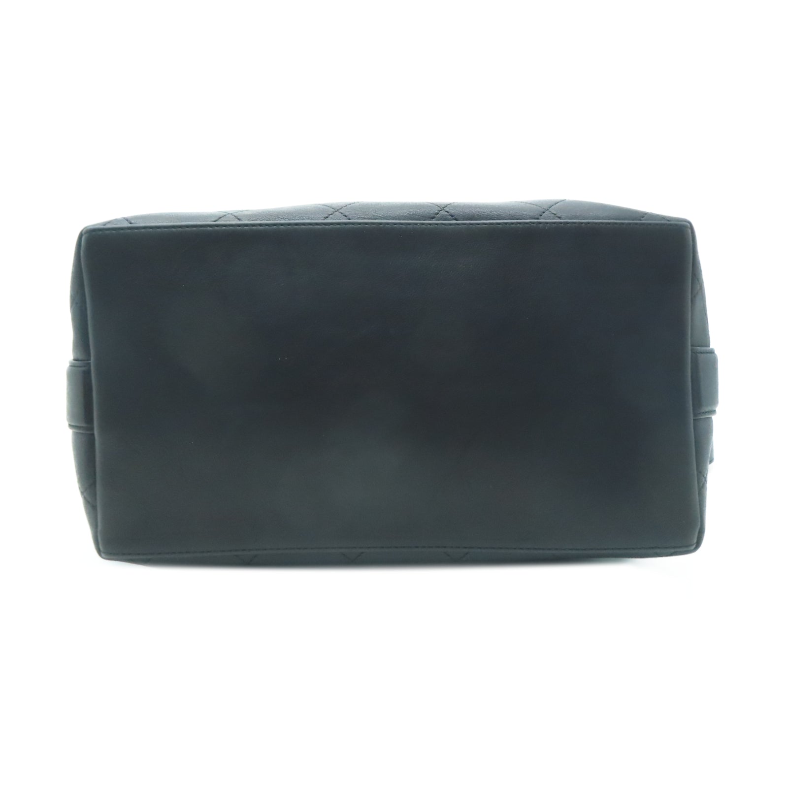 CHANEL 菱格牛皮皮革Shoulder Bag金扣手挽肩背兩用袋黑色