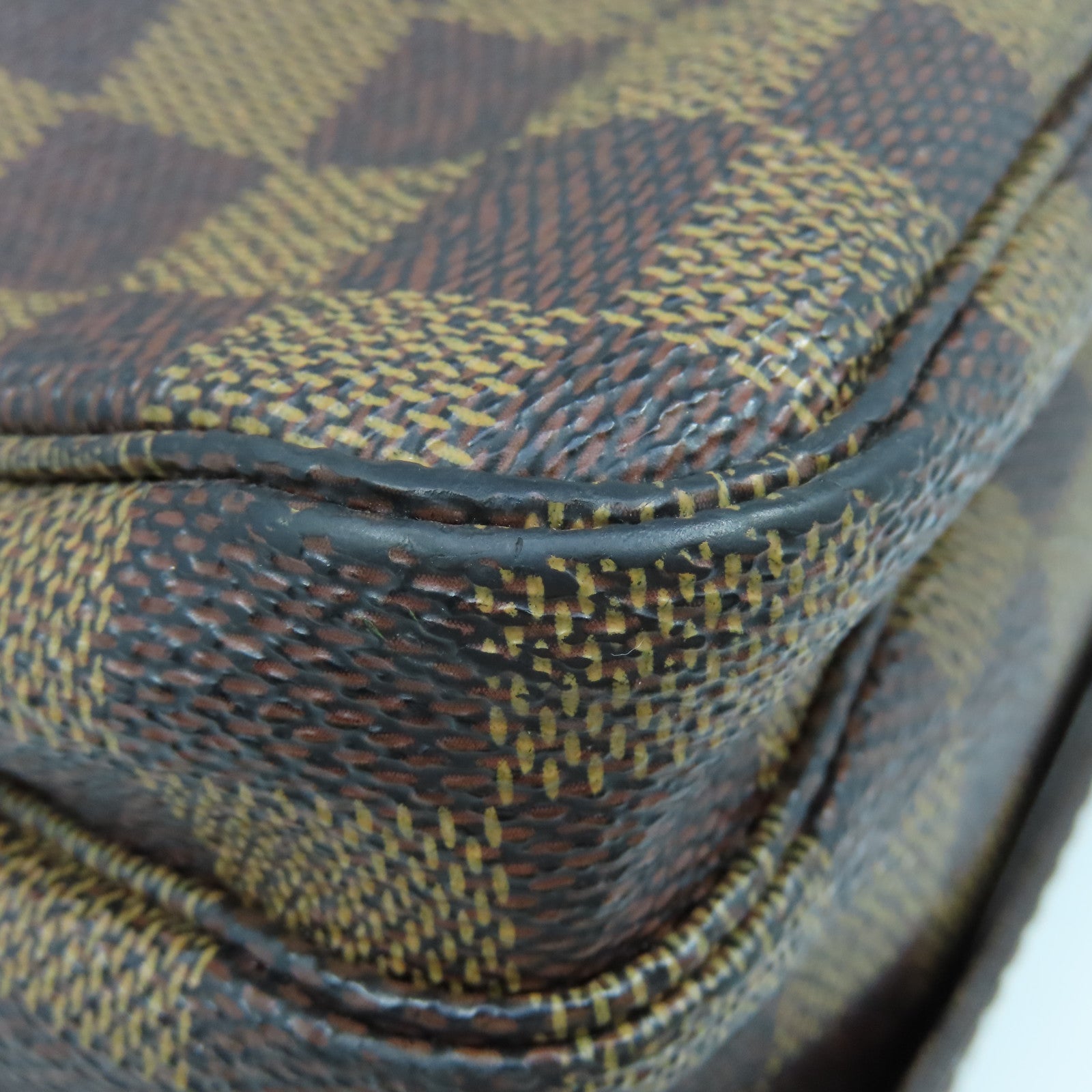 LOUIS VUITTON Damier Naviglio金扣肩背袋啡色