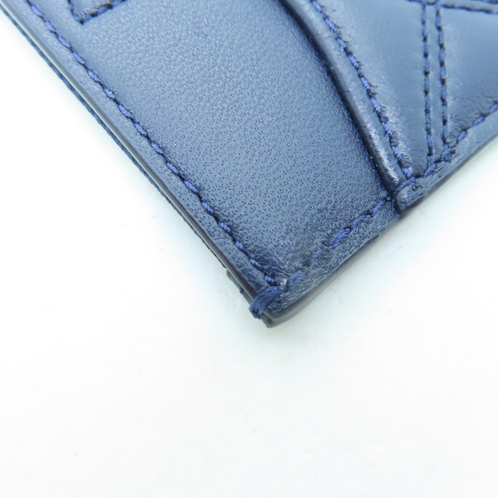 Tory Burch 牛皮皮革Card Case金扣卡片套深藍色