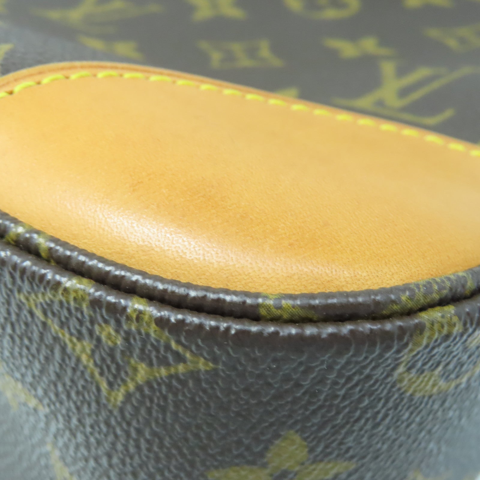 LOUIS VUITTON Monogram Boulogne Gold Buckle Shoulder Bag Brown