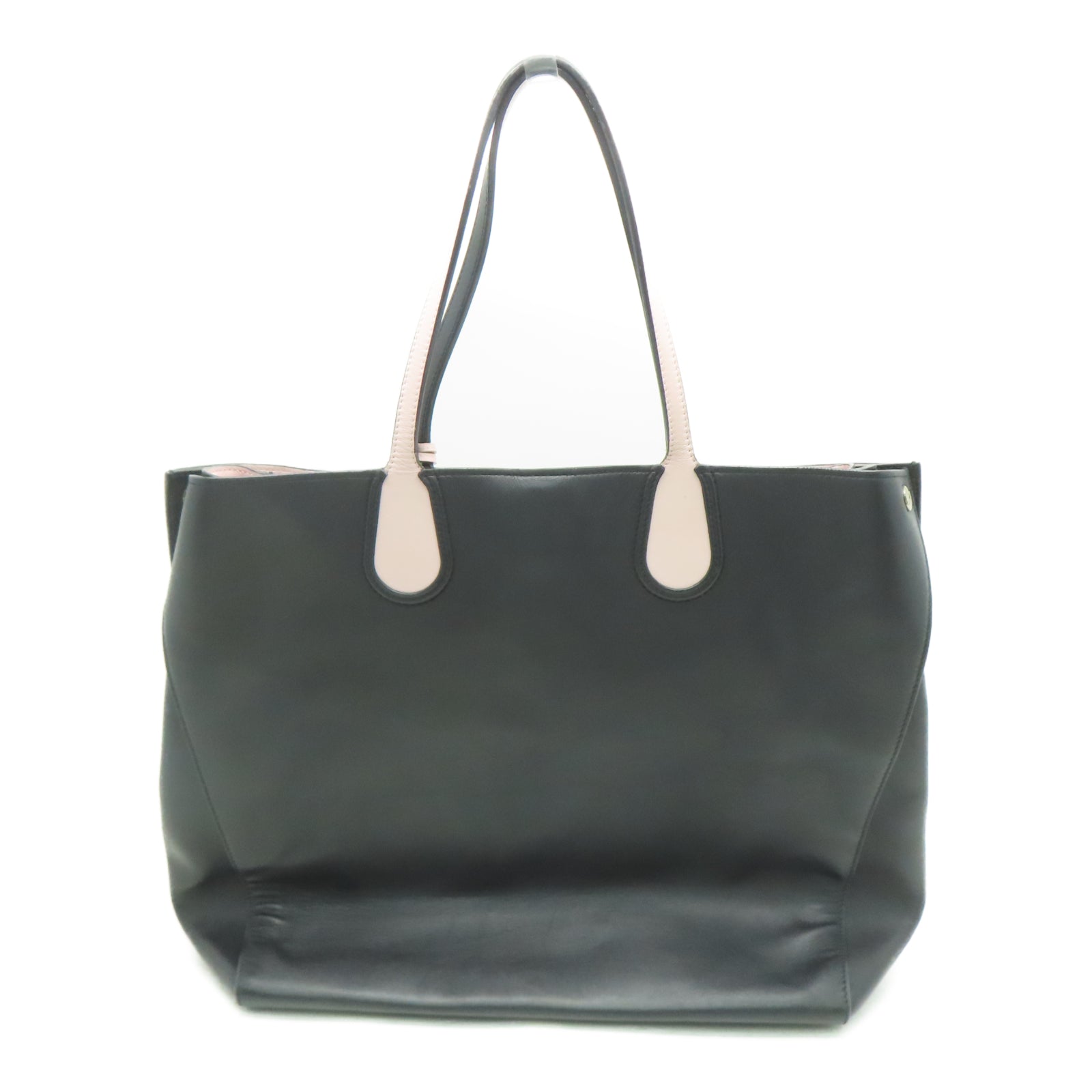 Dior 牛皮皮革Addict Vertical Tote Bag银扣手挽袋黑色/粉红色