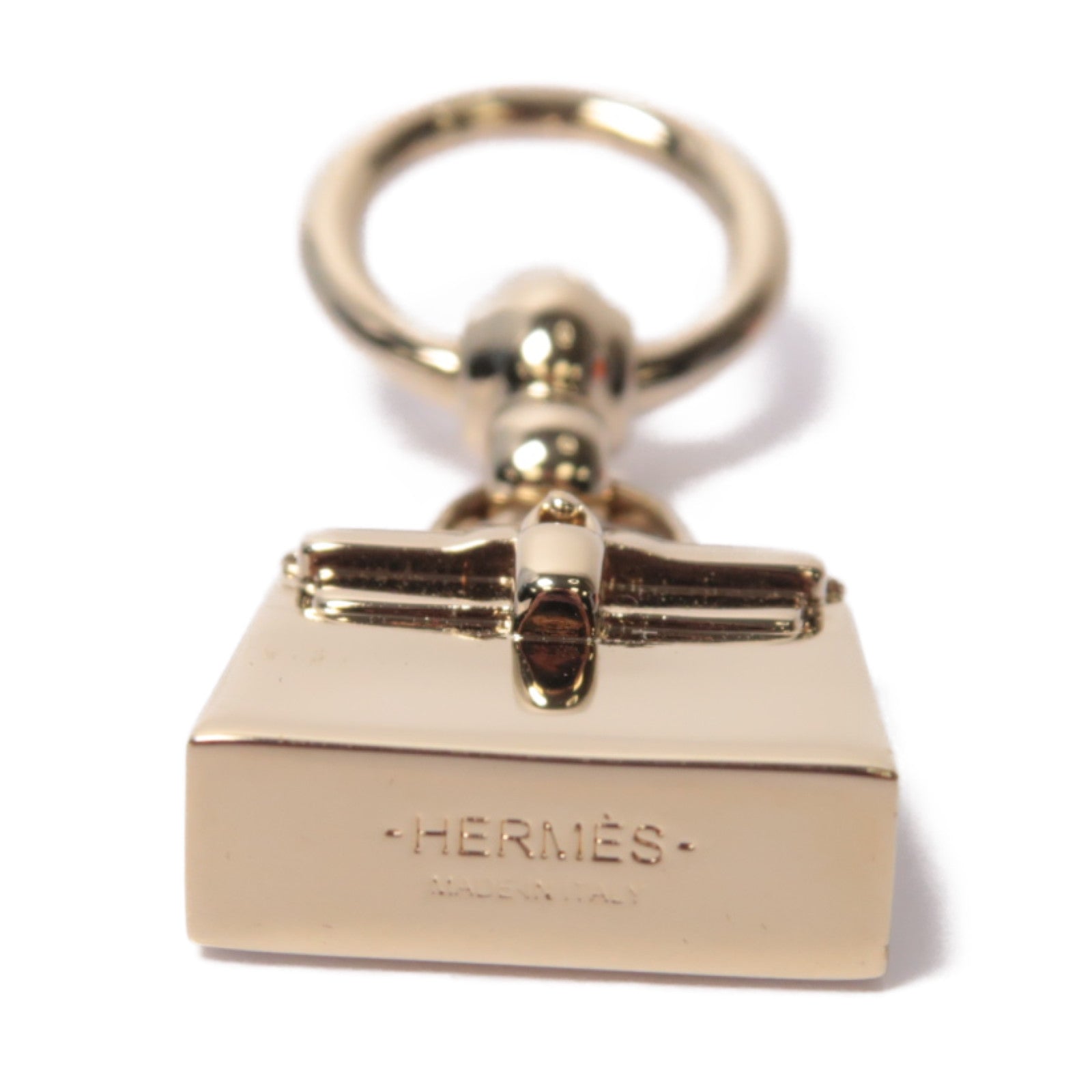 HERMES 金屬Mini Kelly Twilly Ring絲巾扣金色