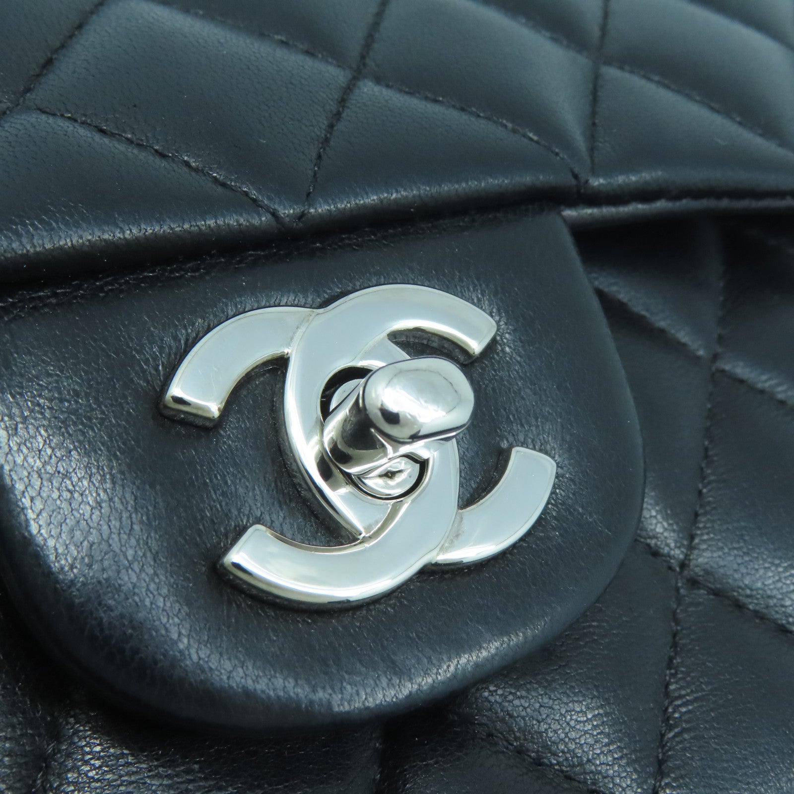 CHANEL 【激減優惠】菱格羊皮皮革Chain Shoulder Bag銀扣鏈帶肩背袋黑色
