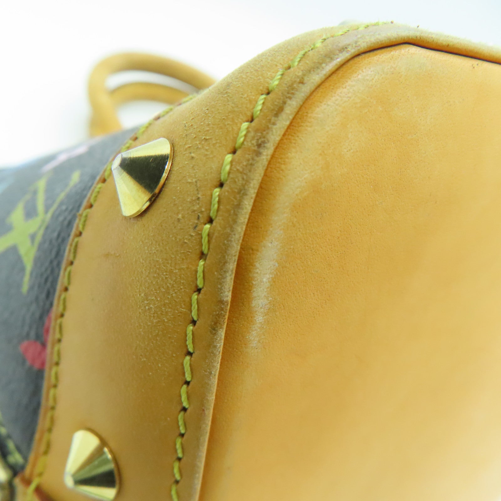 LOUIS VUITTON Monogram Multicolore Alma PM金扣手挽袋黑色彩色