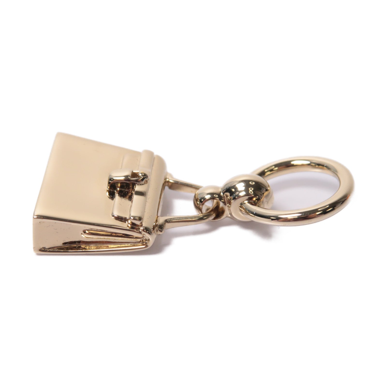 HERMES 金屬Mini Kelly Twilly Ring絲巾扣金色