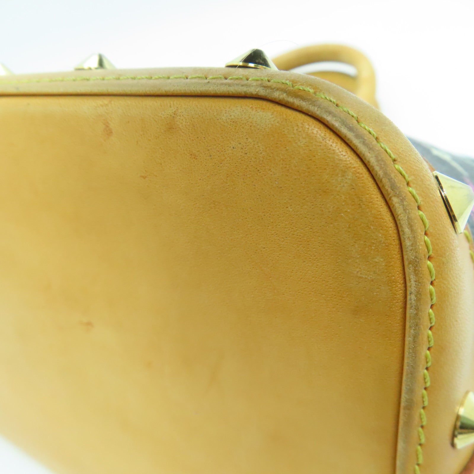 LOUIS VUITTON Monogram Multicolore Alma PM金扣手挽袋黑色彩色