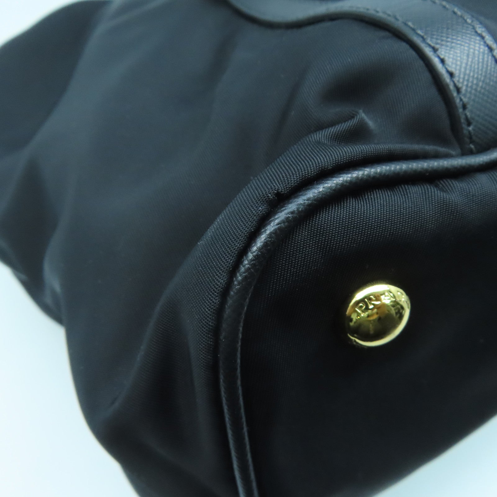 PRADA 尼龍2 Way Shoulder Bag金扣手挽肩背兩用袋黑色
