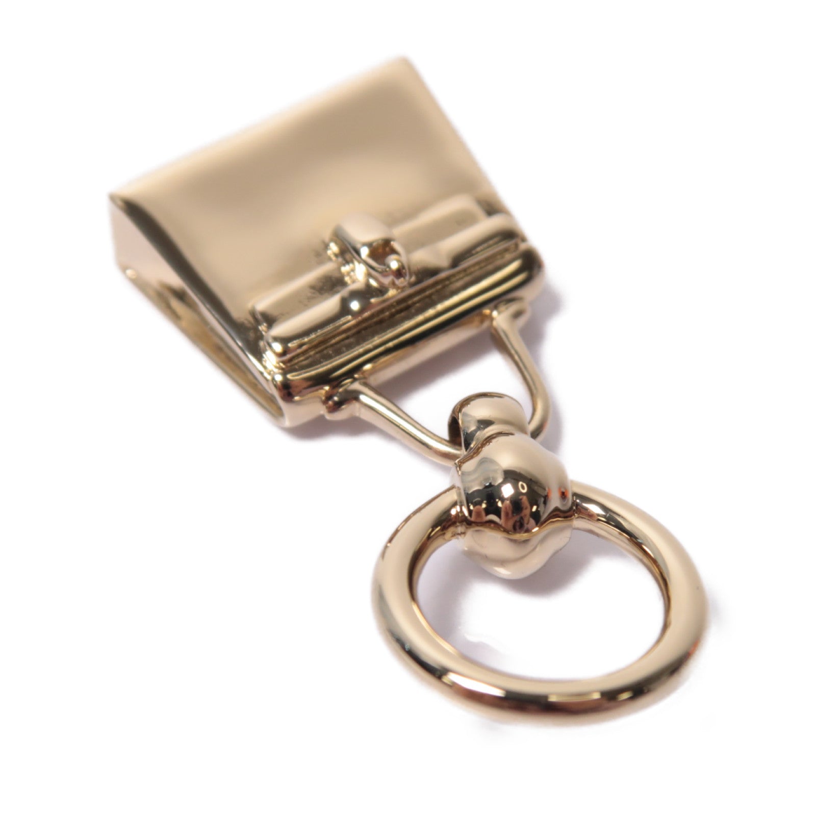 HERMES 金屬Mini Kelly Twilly Ring絲巾扣金色