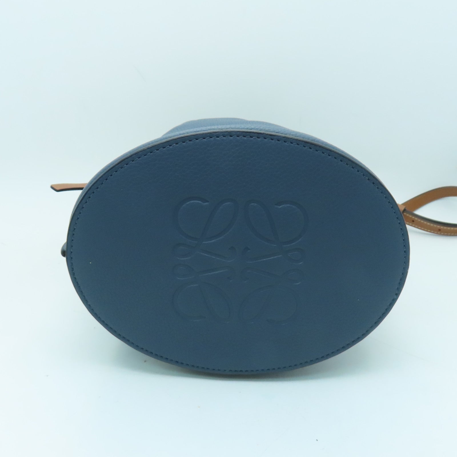 LOEWE 牛皮皮革Shoulder Bag金扣肩背袋藍色