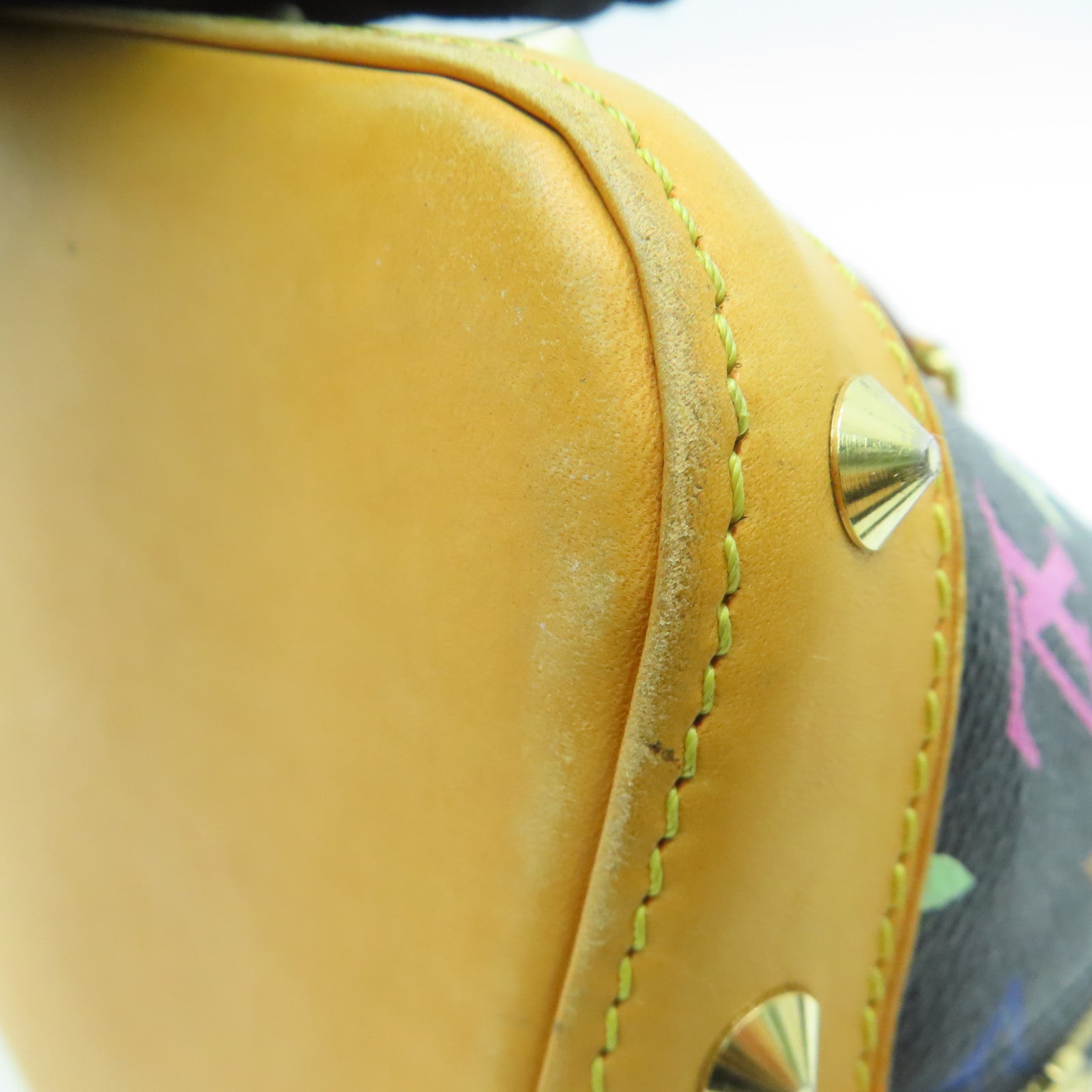 LOUIS VUITTON Monogram Multicolore Alma PM金扣手挽袋黑色彩色
