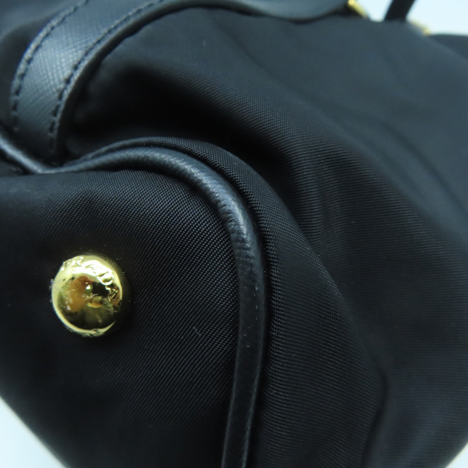 PRADA 尼龍2 Way Shoulder Bag金扣手挽肩背兩用袋黑色